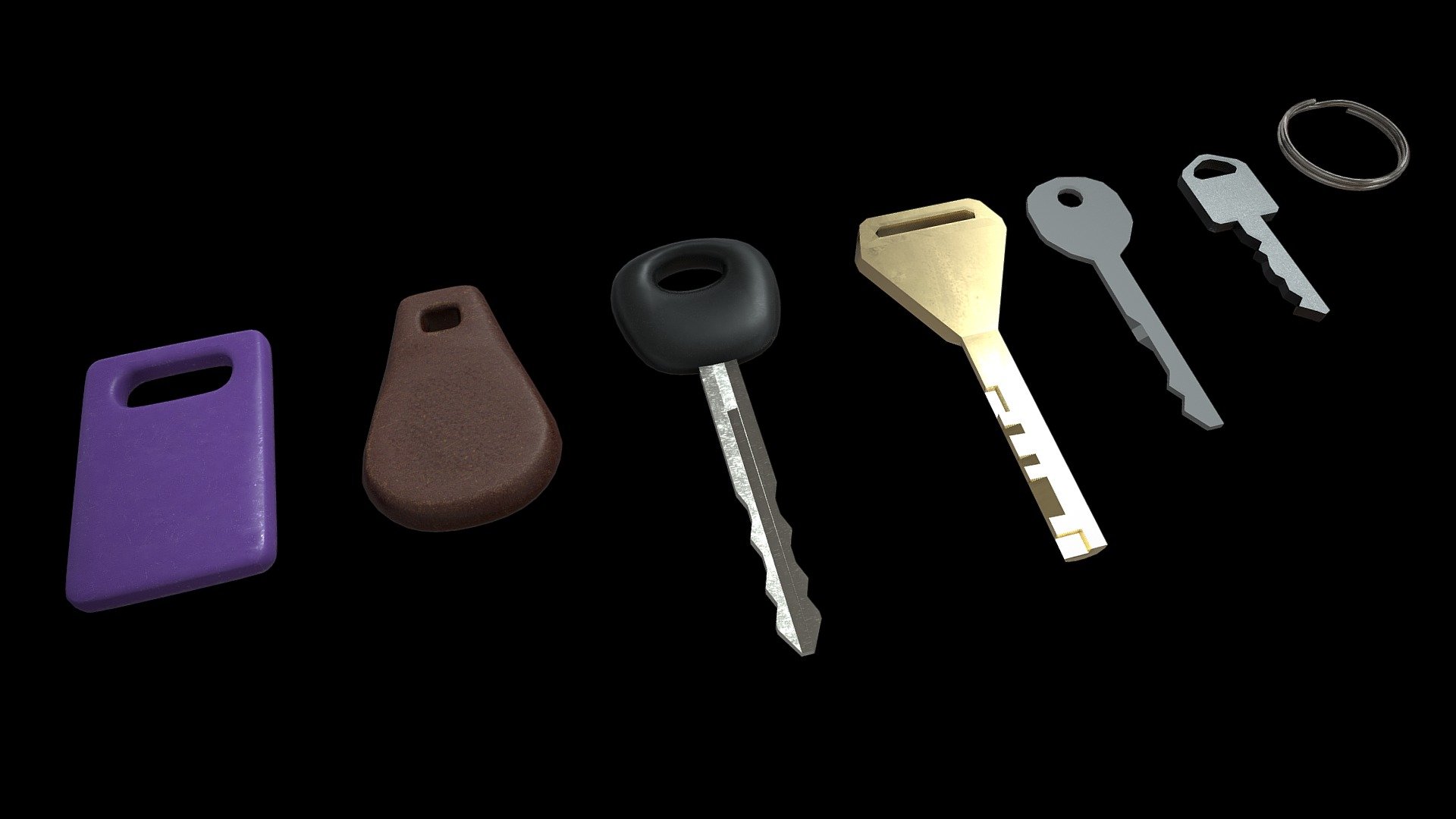 Lowpoly Keys 3d model