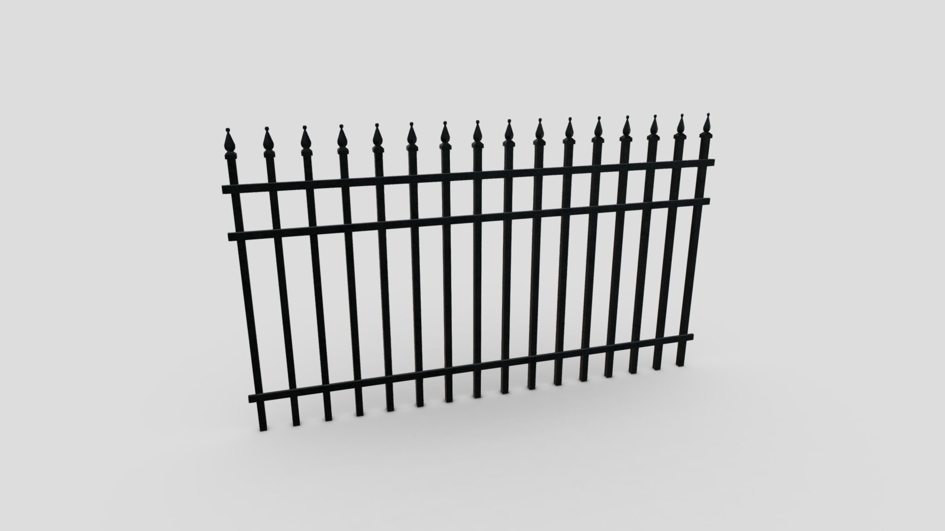 Iron Fence 4 3d model