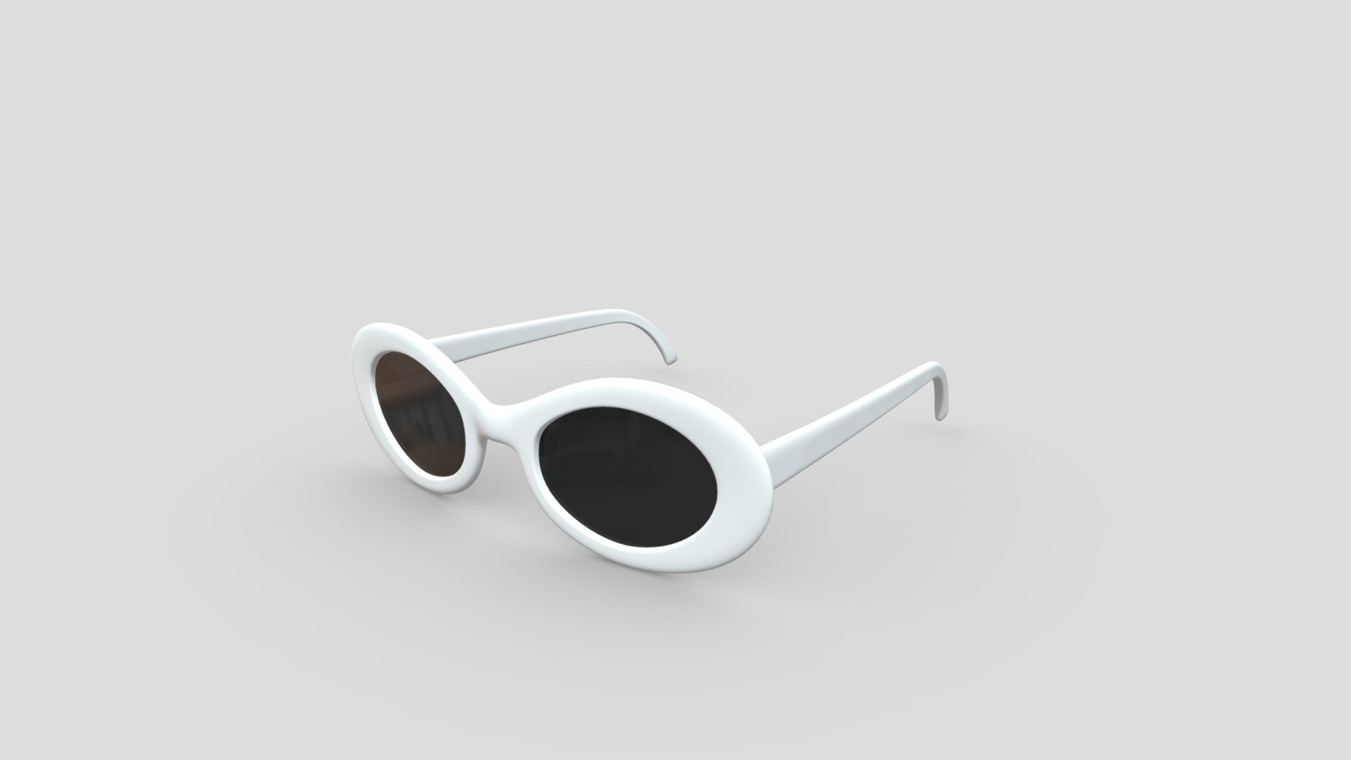 White sunglasses 3d model