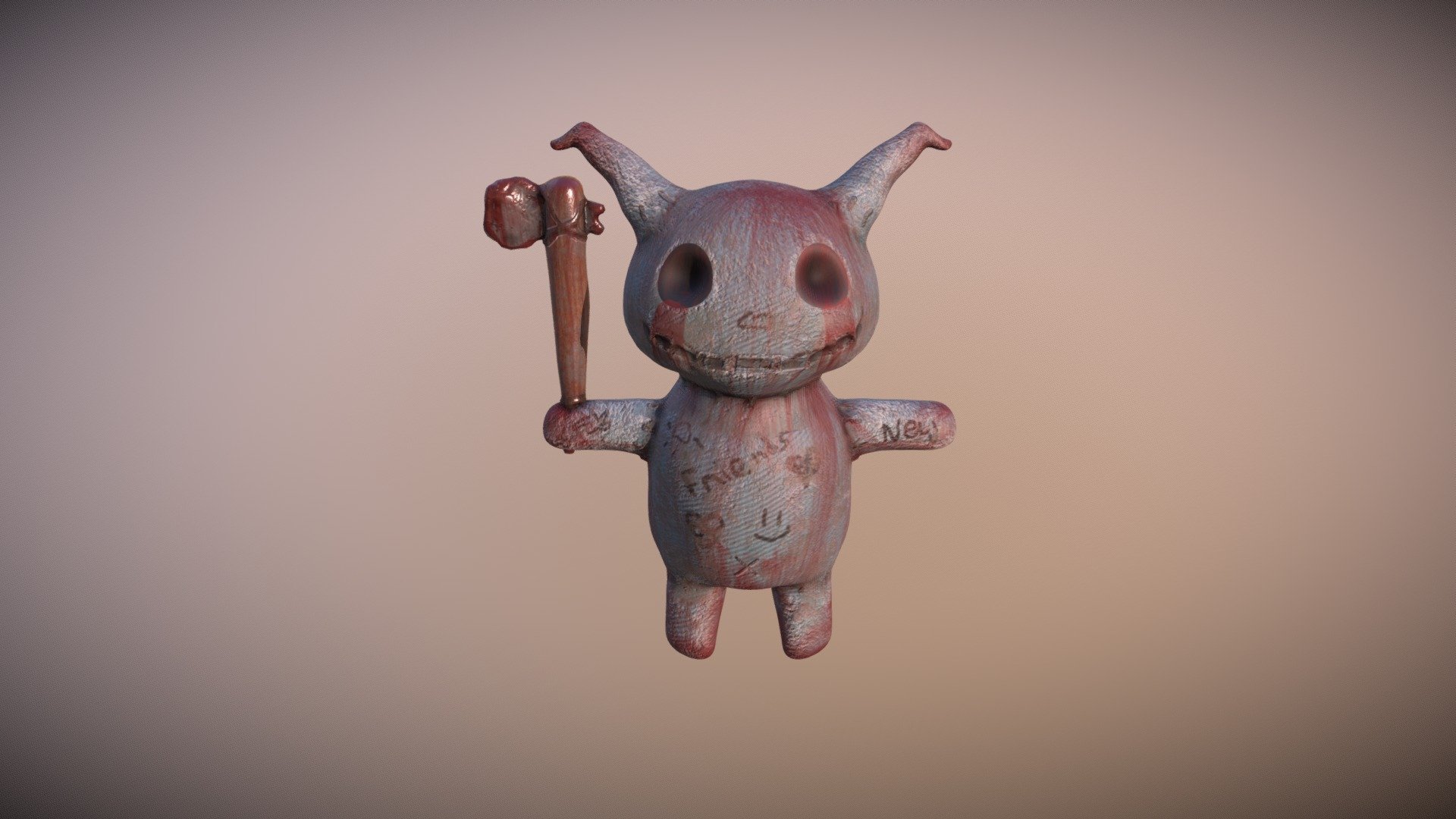 Scary Teddy 3d model