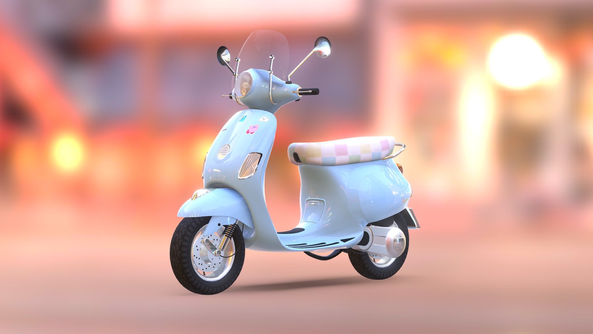 A Cool Vespa (LX 125 ie) 3d model