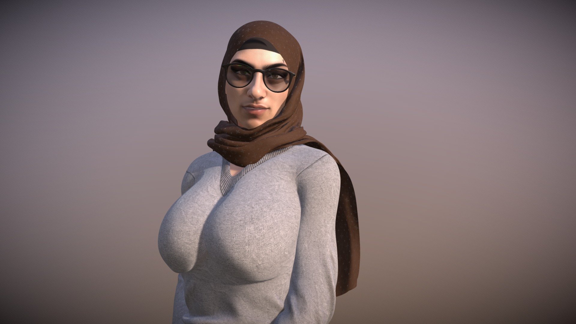 MIA KHALIFA WEARS HIJAB 3d model