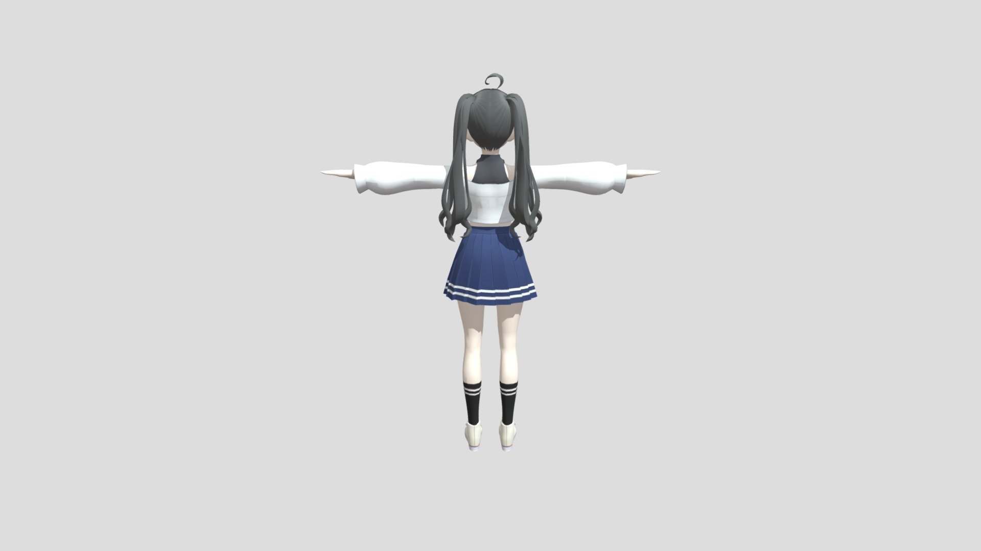 Anime Girl for Blender 3d model