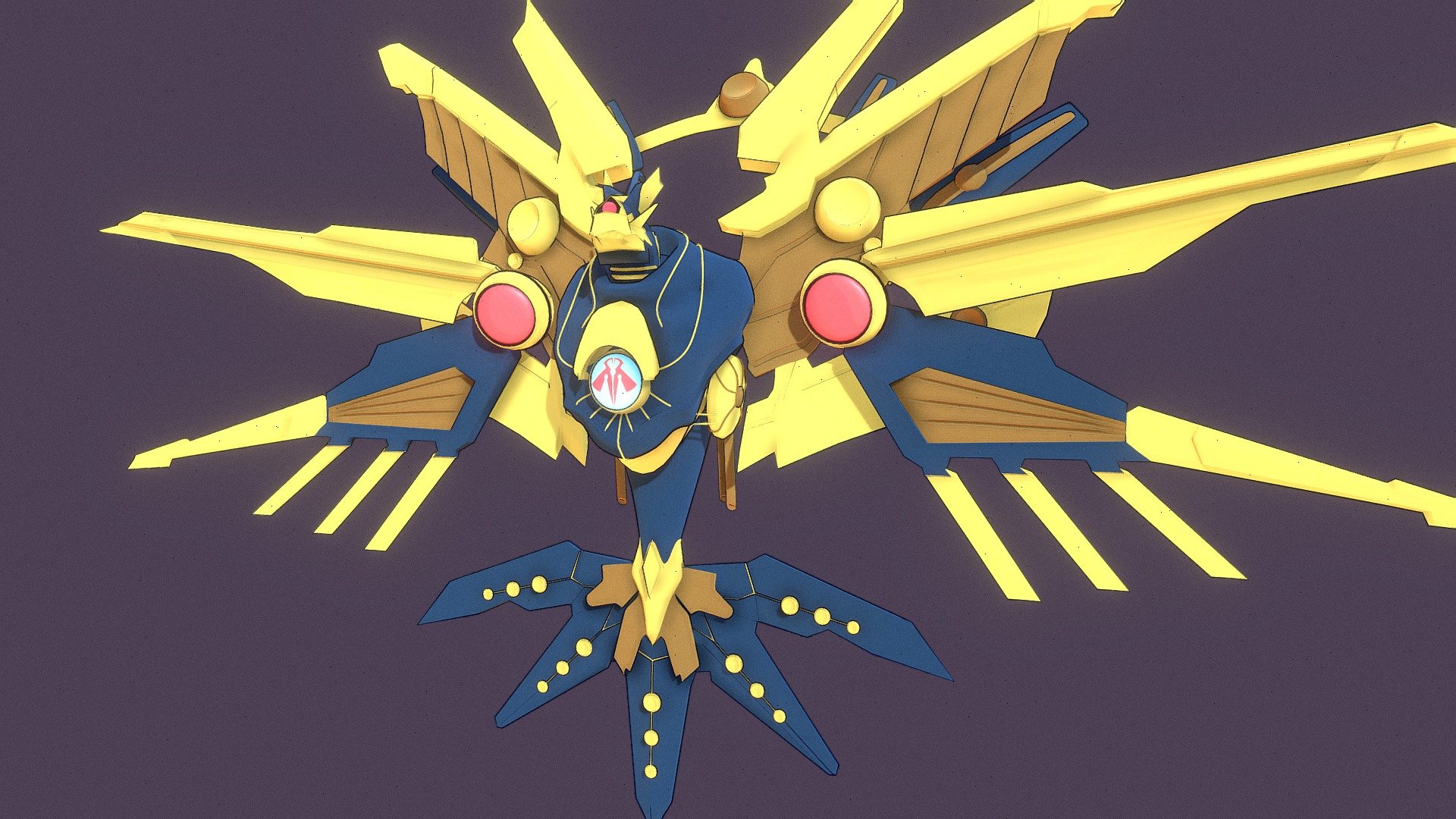 Raidraptor Ultimate Falcon (YuGiOh Fanart) 3d model