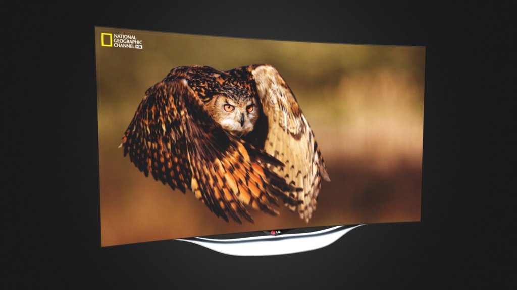 LG Curved LED TV 3d model