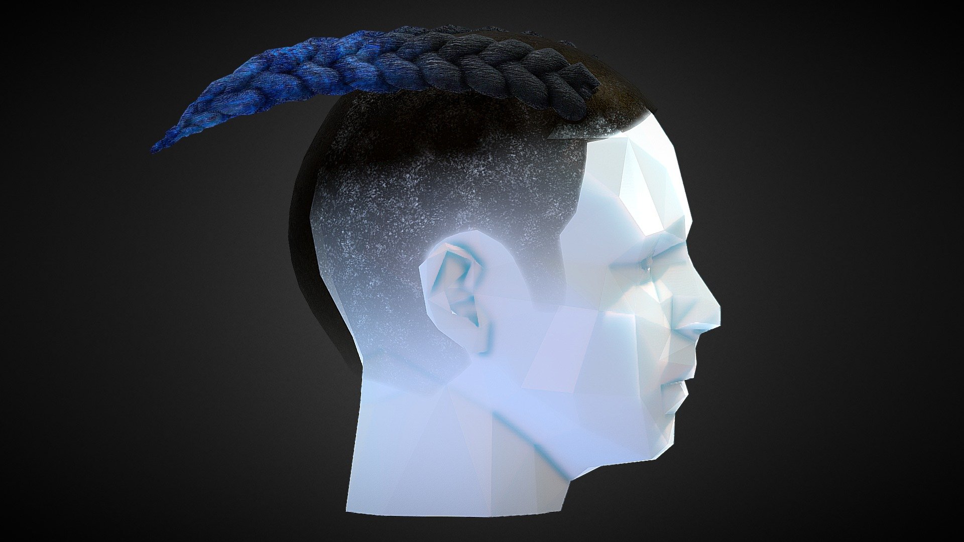 XXXtentacion Fishtail Braids 3d model