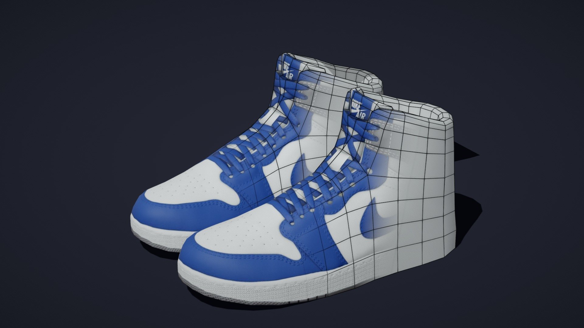 Air Jordan Nike shoes 3d model