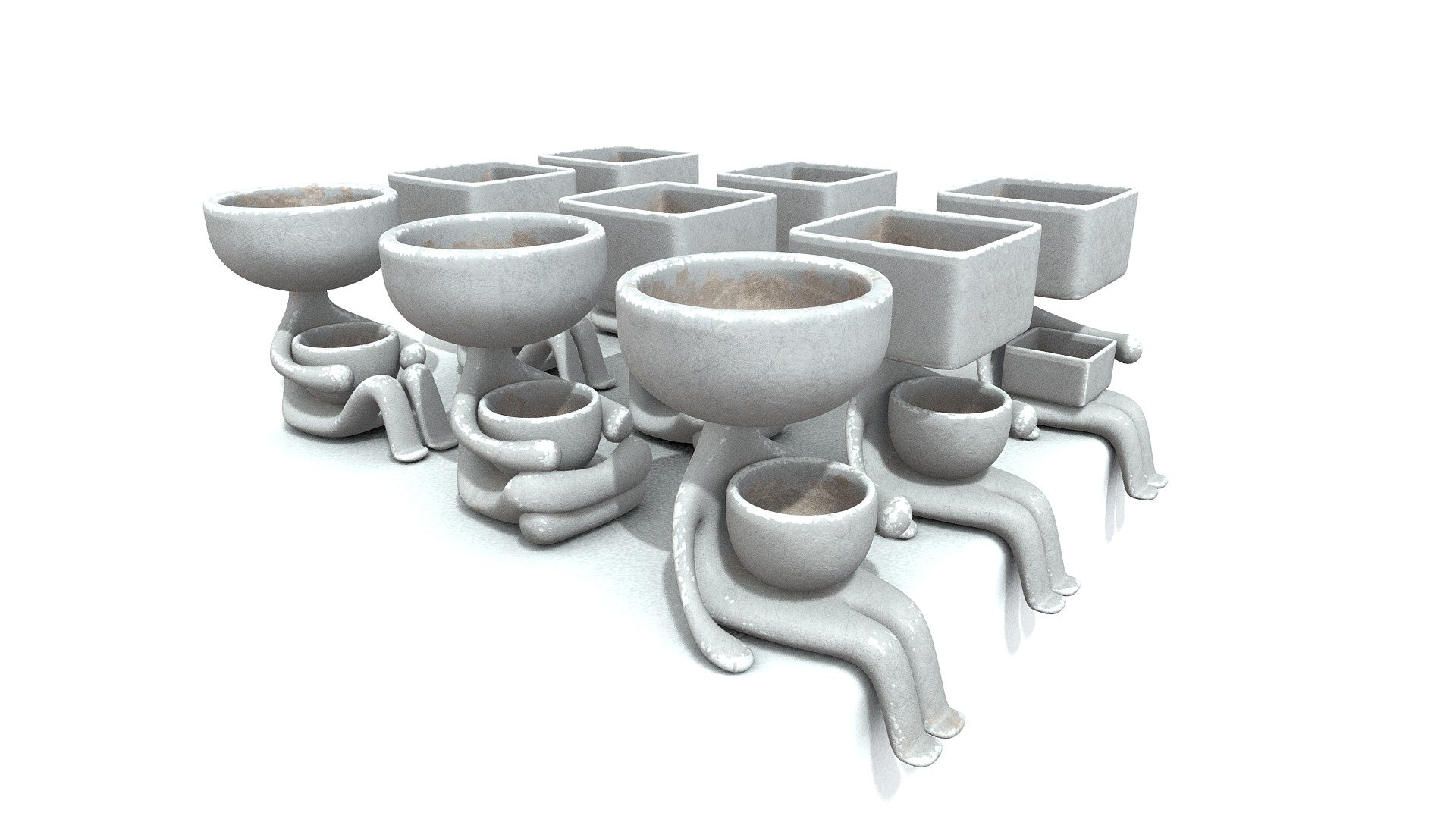 3D printable Planters 3d model