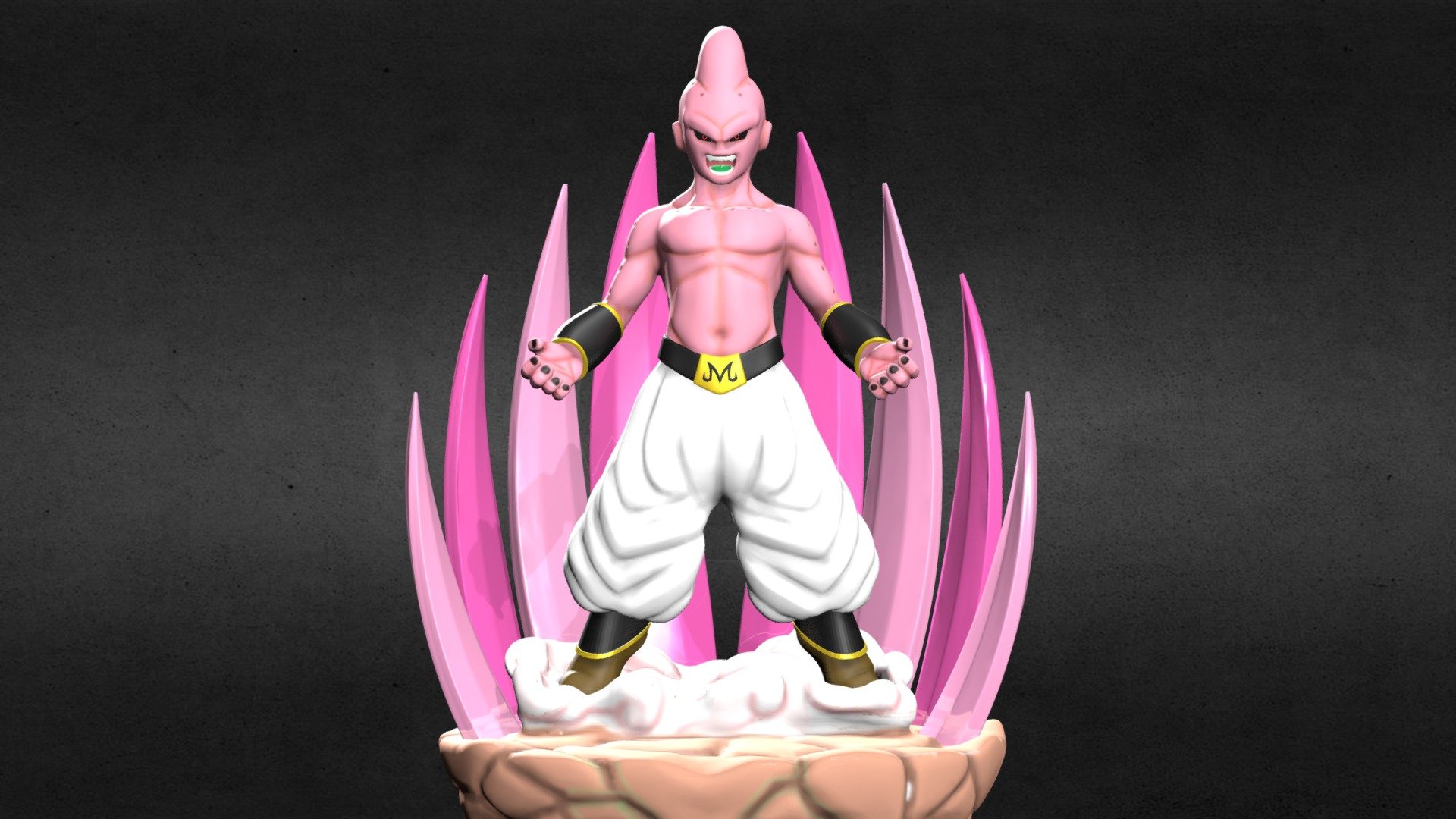 kid buu 3d model