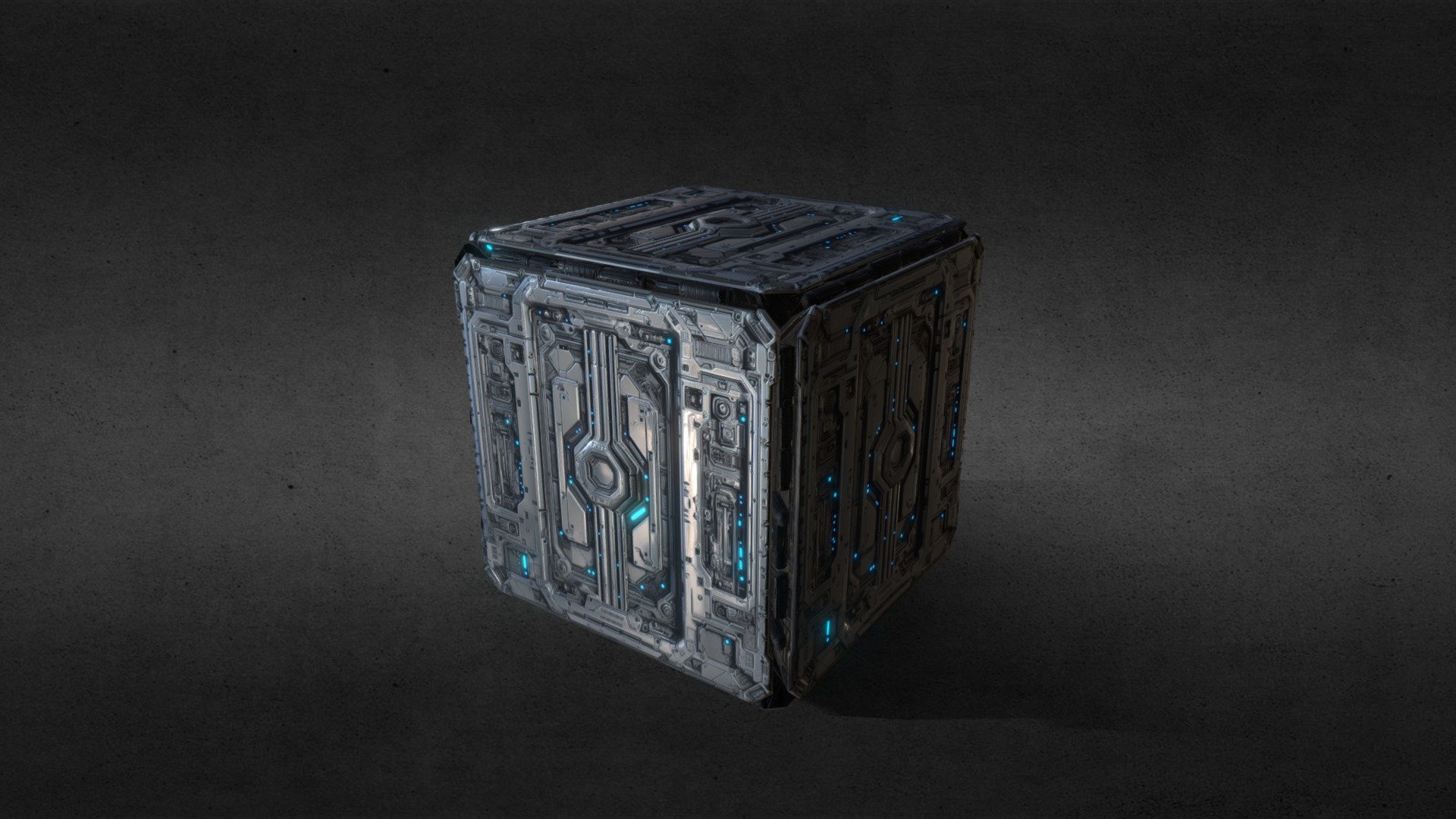 Scifi cube, tesseract 3d model