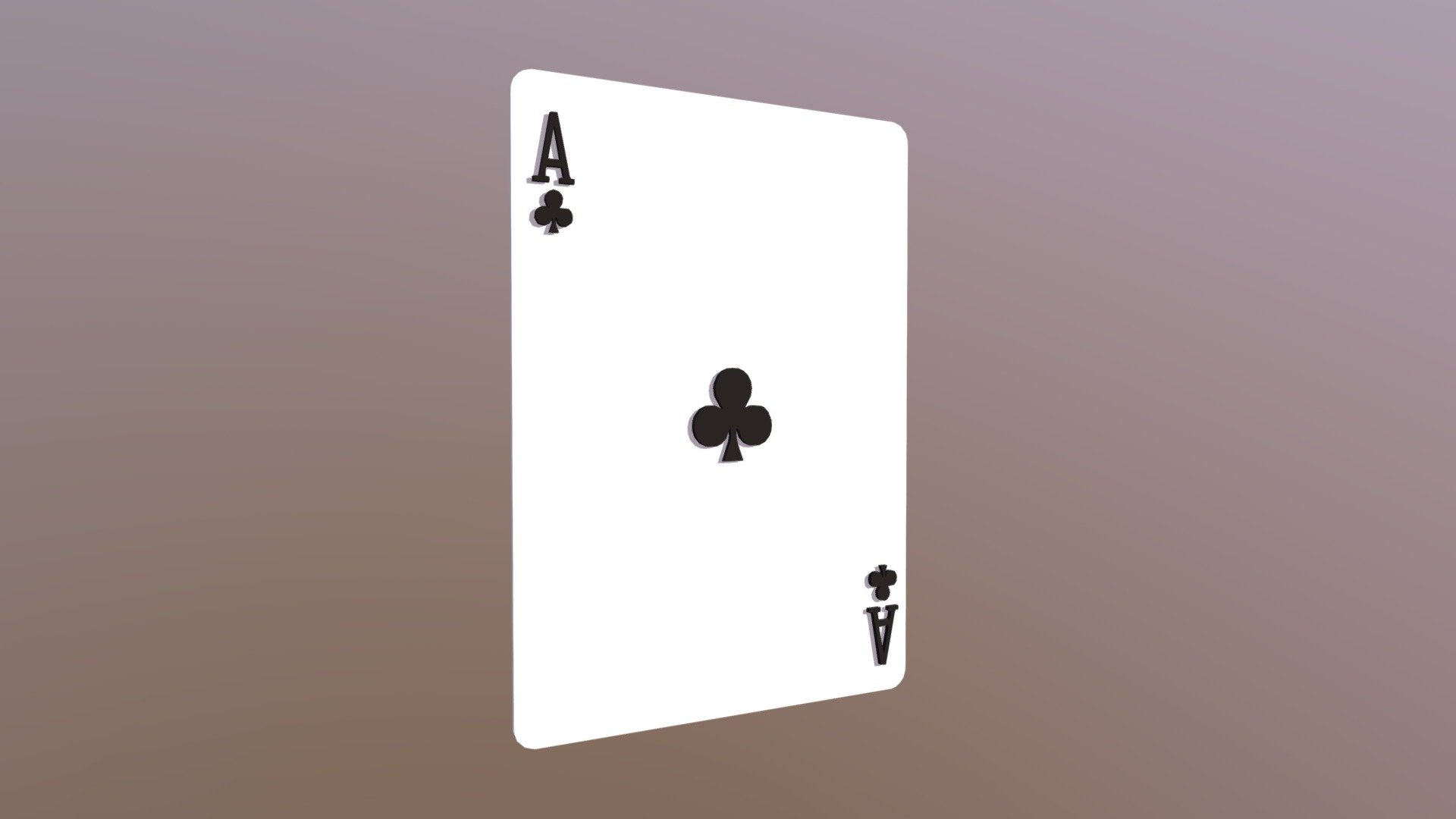 Ace of Clubs 3d model