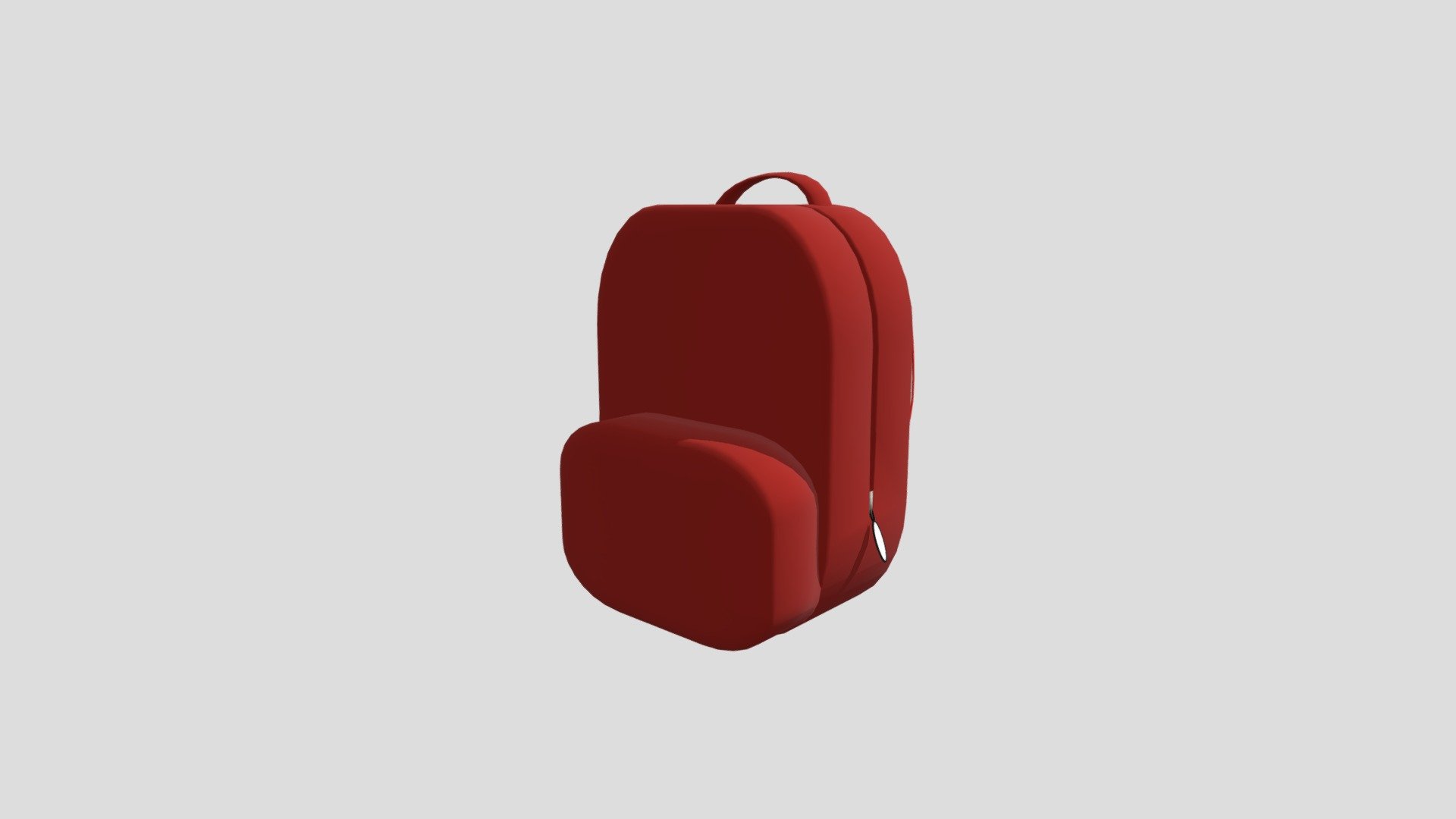 Red Backpack 3d model