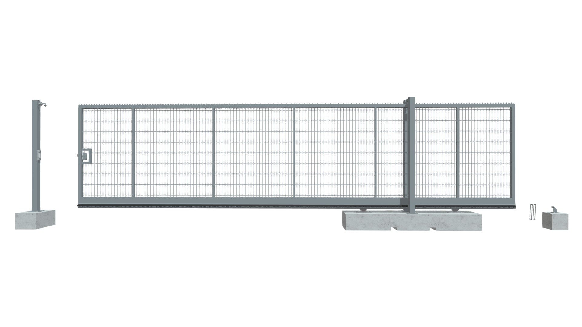 Portail de Chantier FLEXI-GATE Manuel 3d model