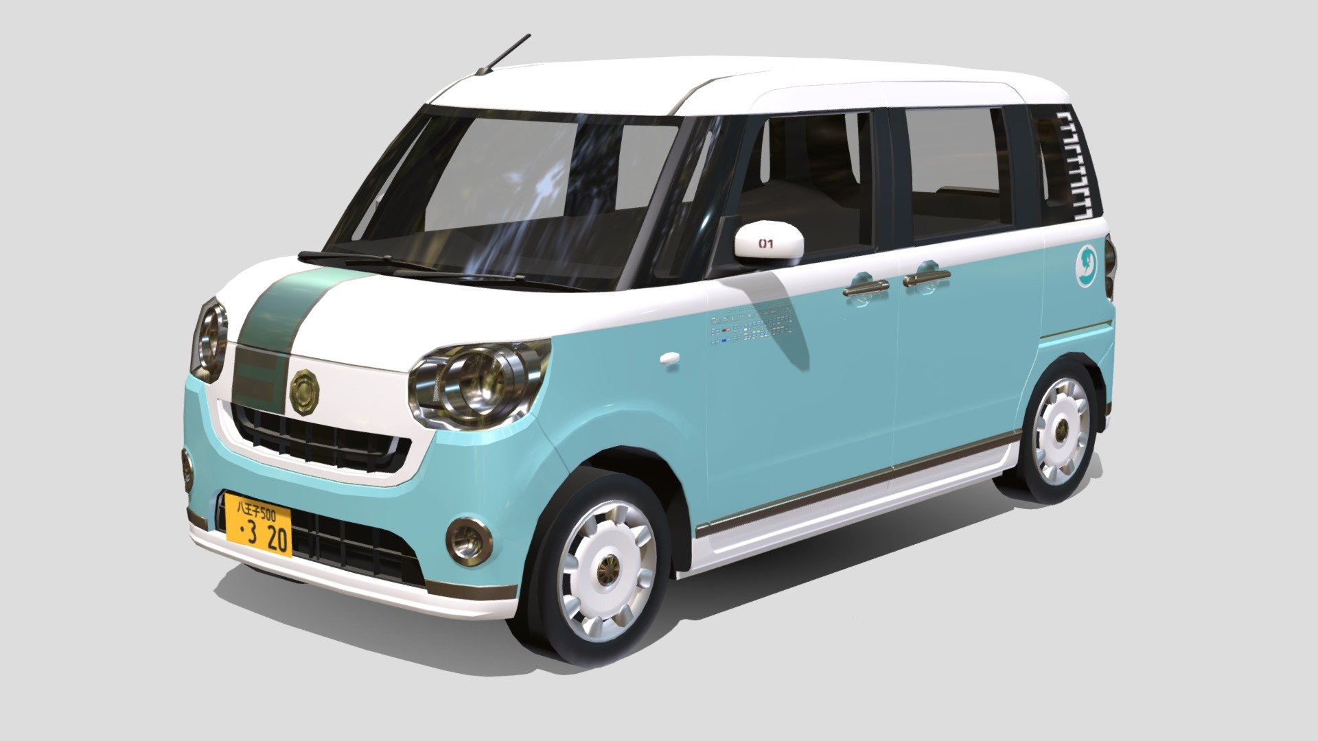 2016 Daihatsu Move Canbus Miku Edition 3d model