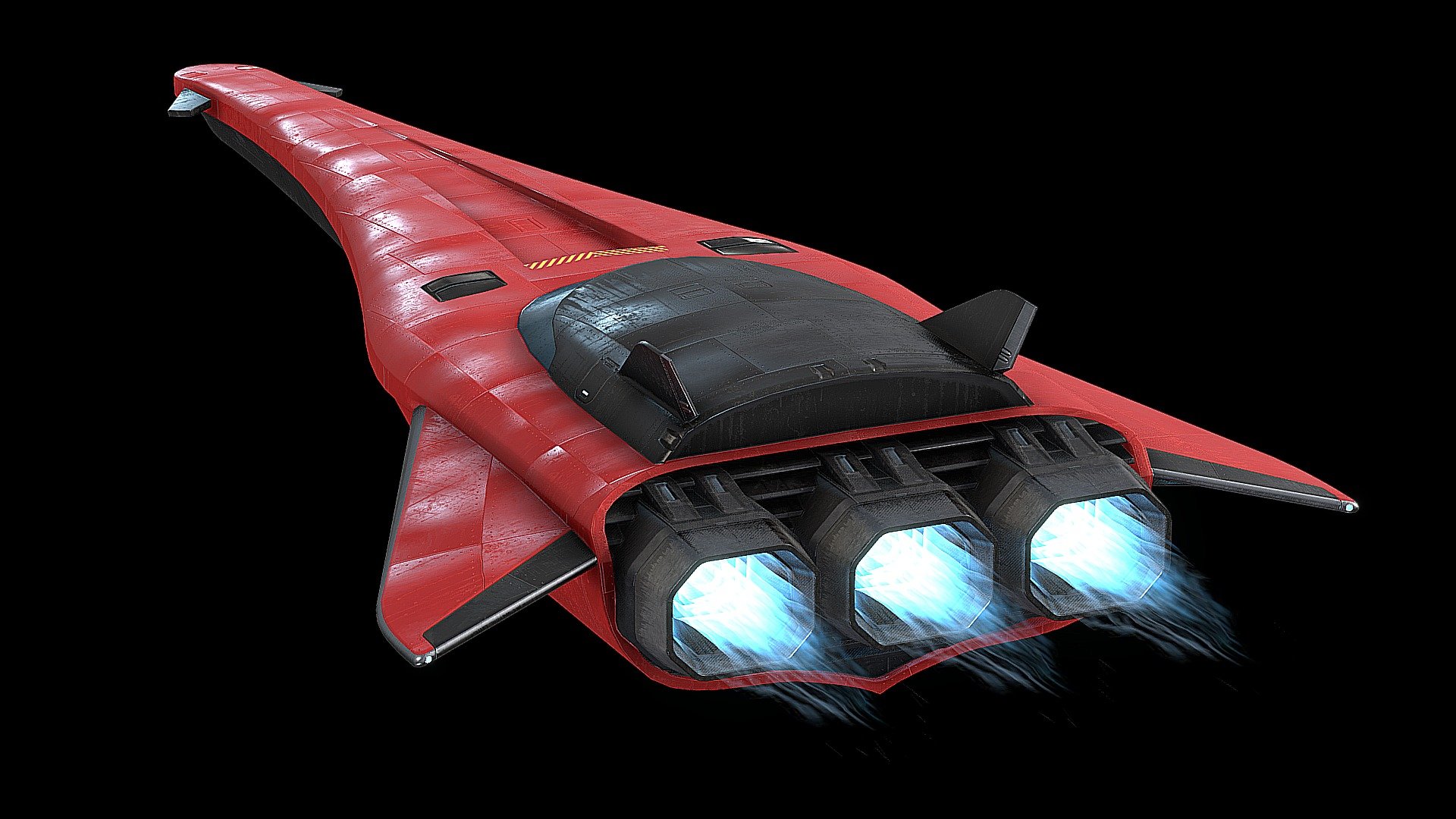 Fast Scout Spaceship Sci Fi 3d model