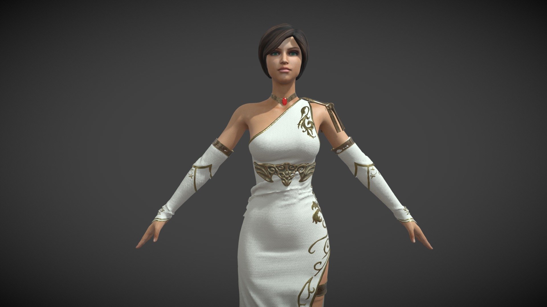 elf Priestess 3d model