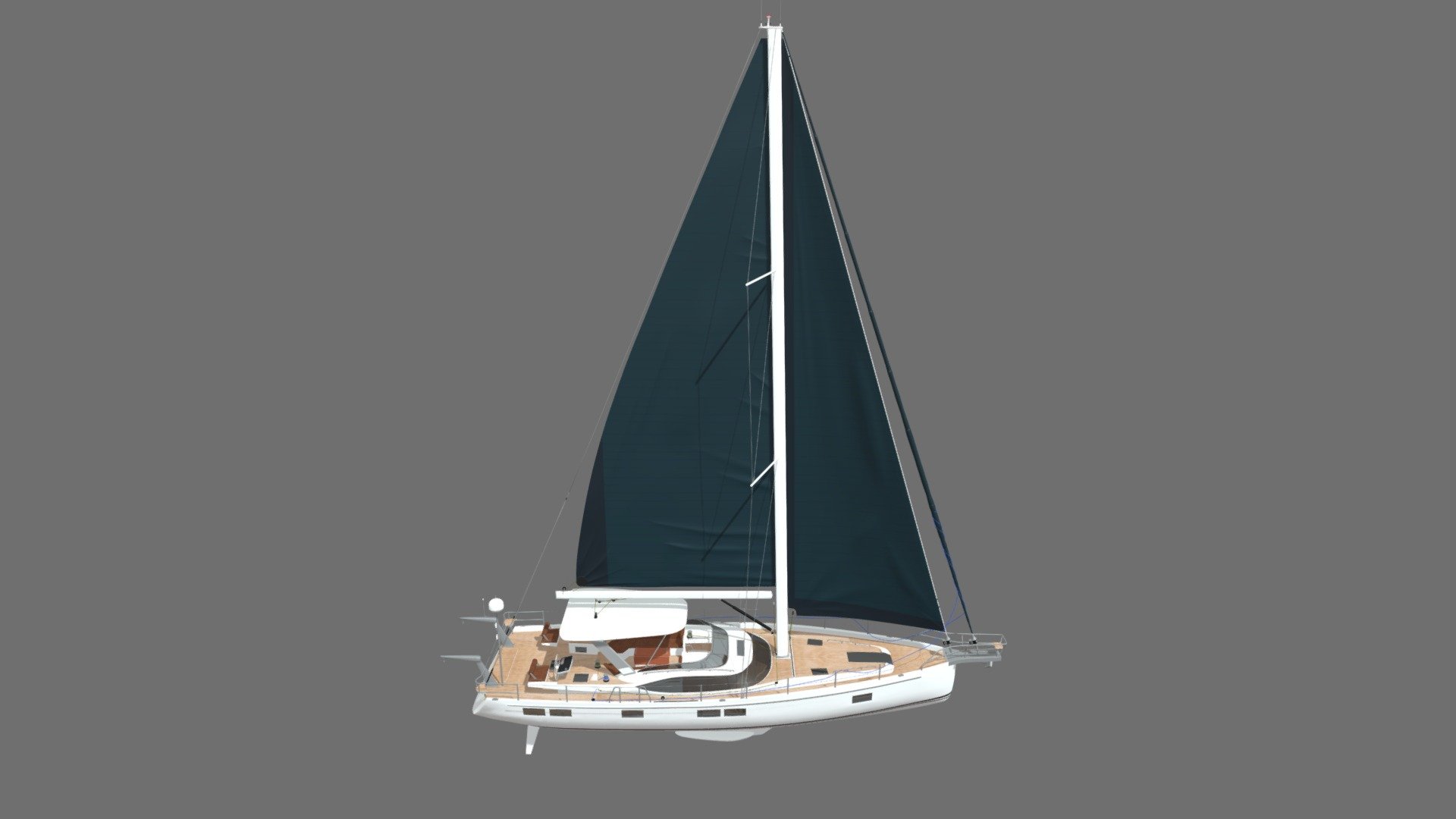 Sailing Yacht Hylas H57 3d model