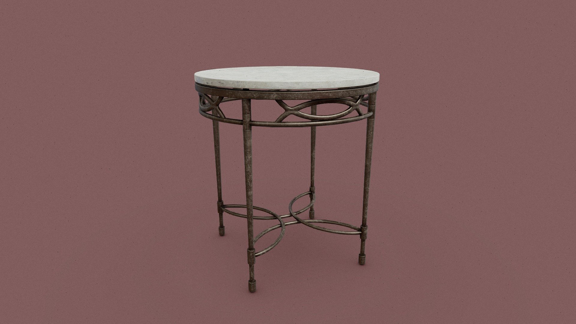 Amalfi_side_table_rd_510 3d model