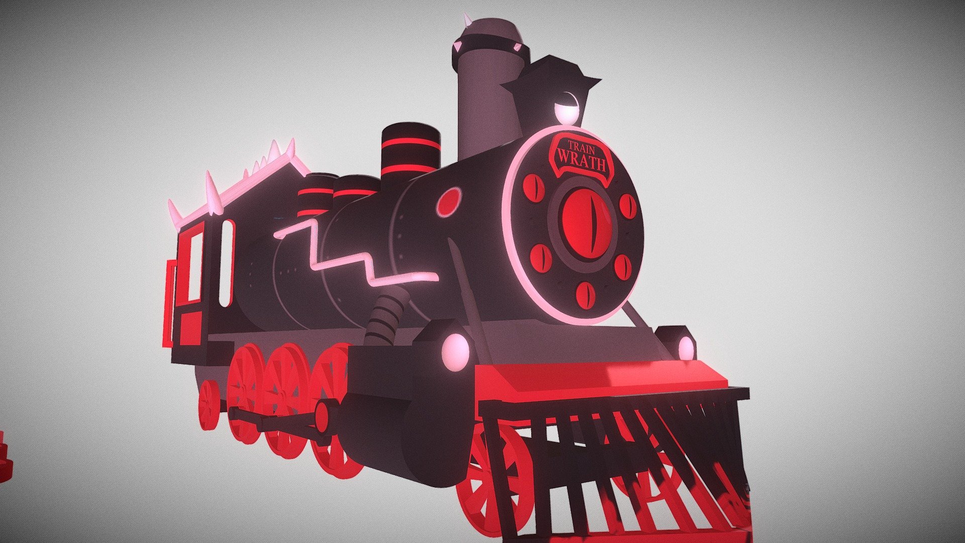 WRATH EXPRESS Hell Steam Train From Helluva Boss 3d model