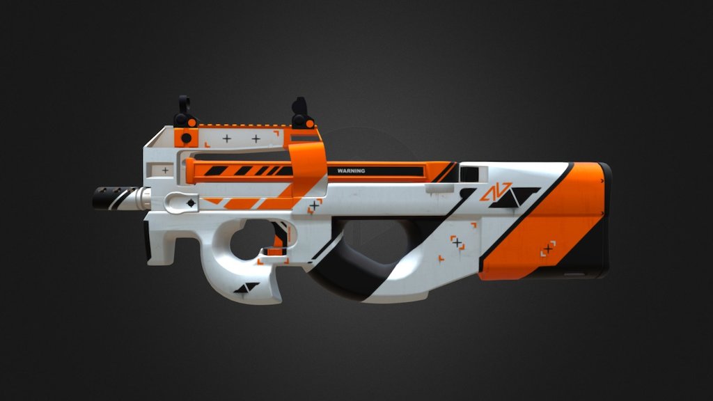 P90 | Asiimov 3d model