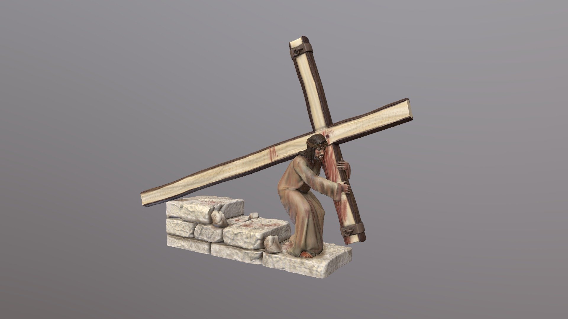 Jesus en el calvario 3d model