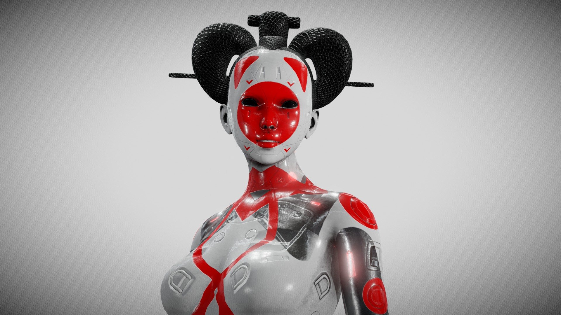 CYBER GEISHA By Oscar creativo 3d model