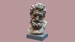 Marble head of Herakles