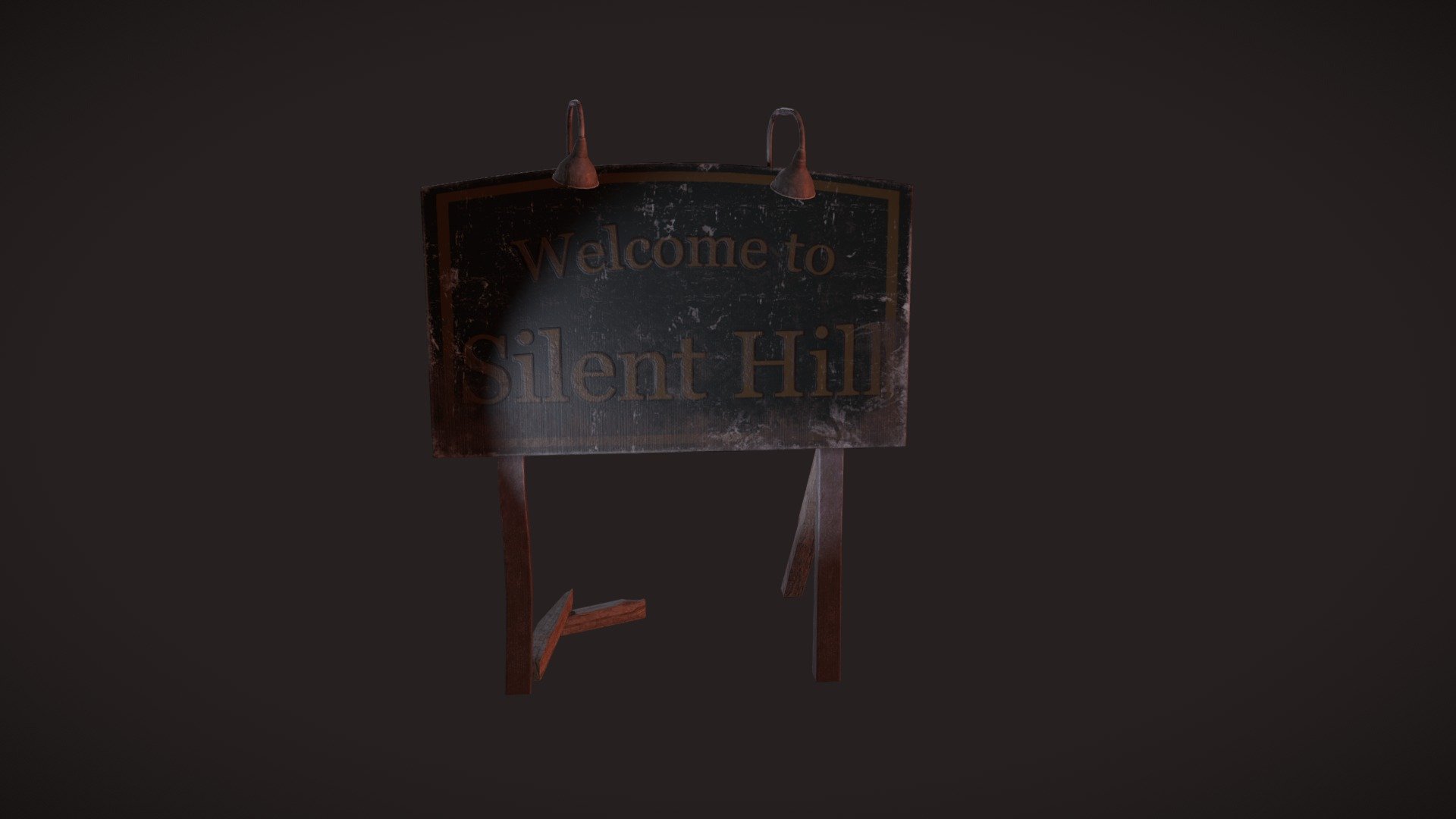 Silent Hill sign 3d model