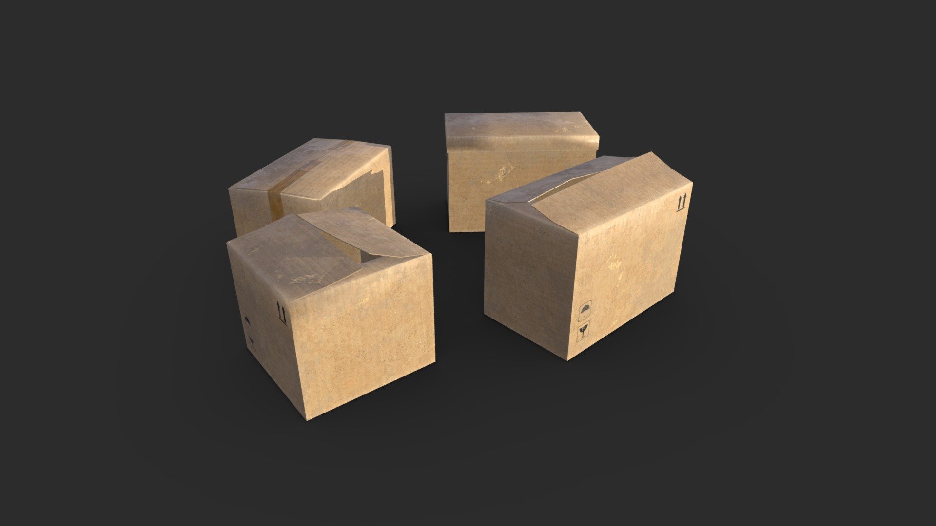 Cardboxes 3d model