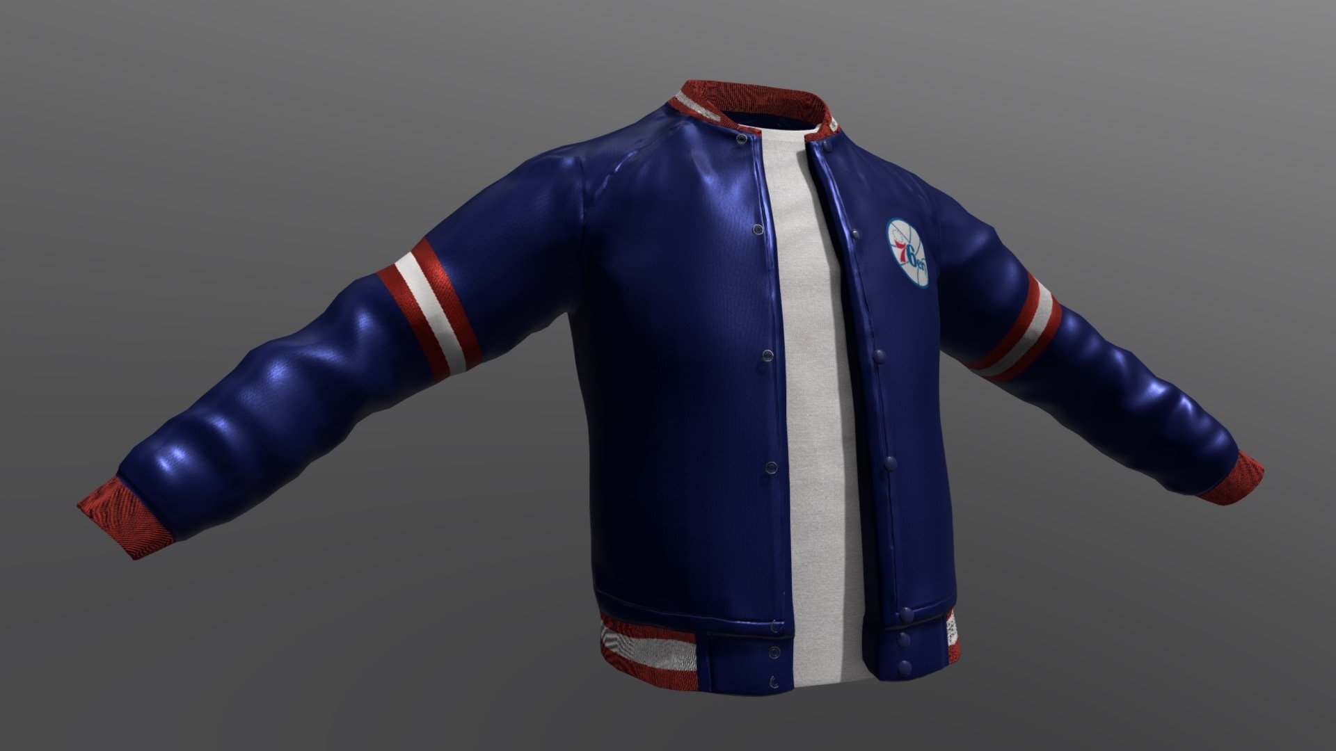 Modern 76ers Jacket (Male) 3d model