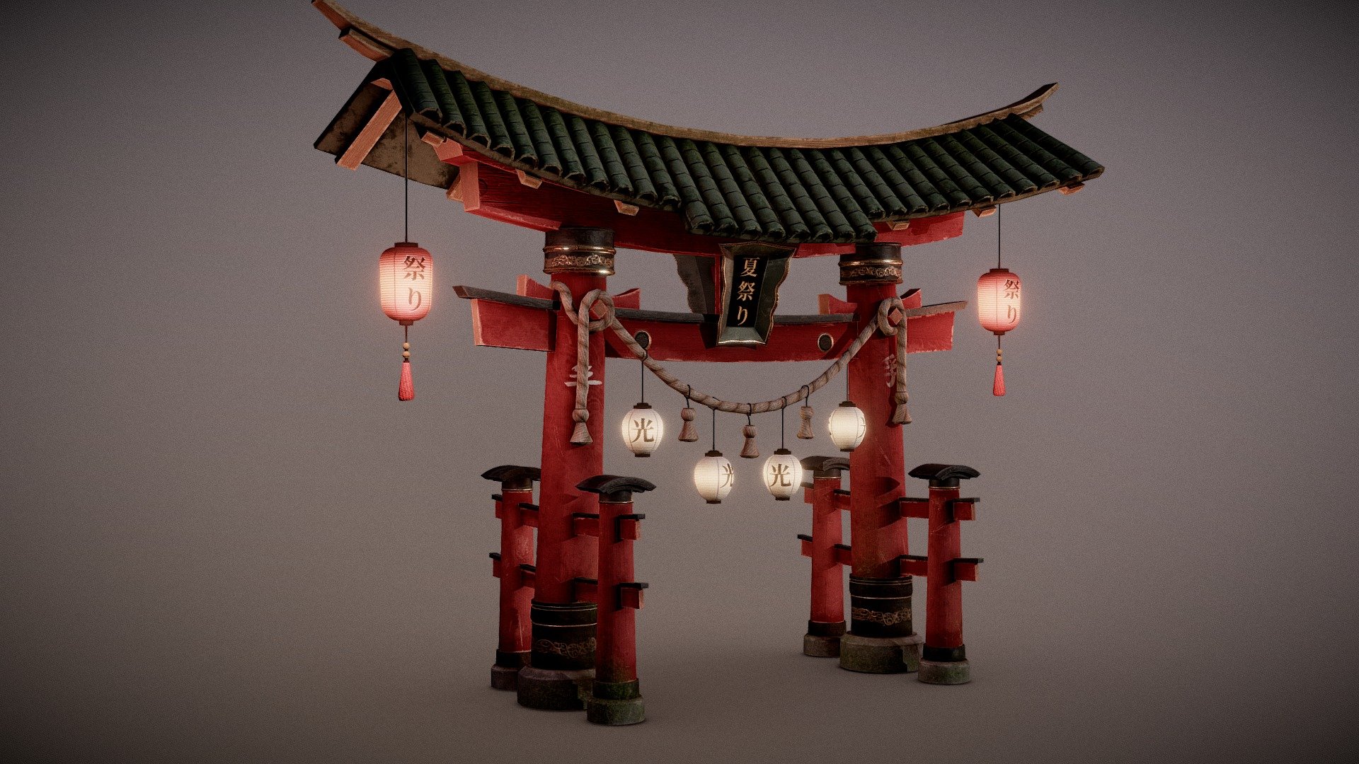 Japan Torii Gate 3d model