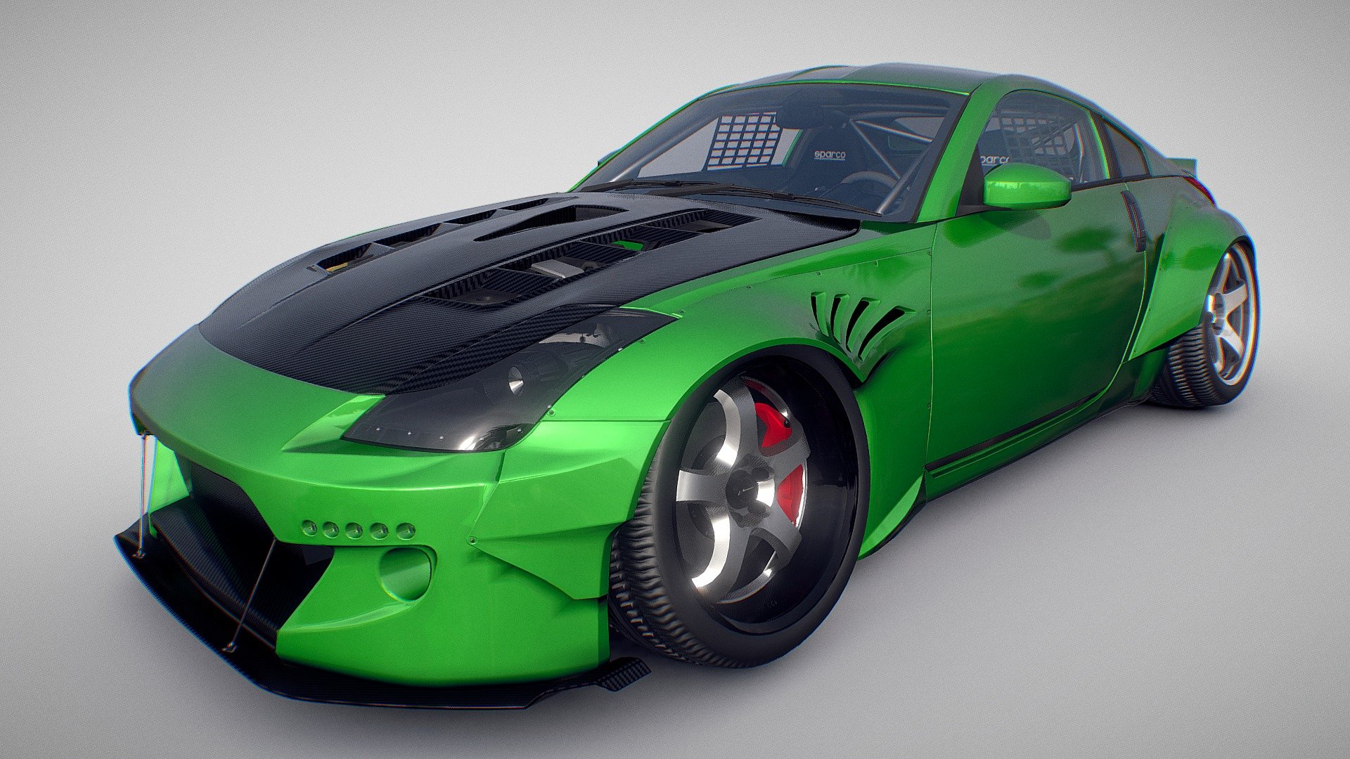 Nissan 350z Rocket Bunny 3d model