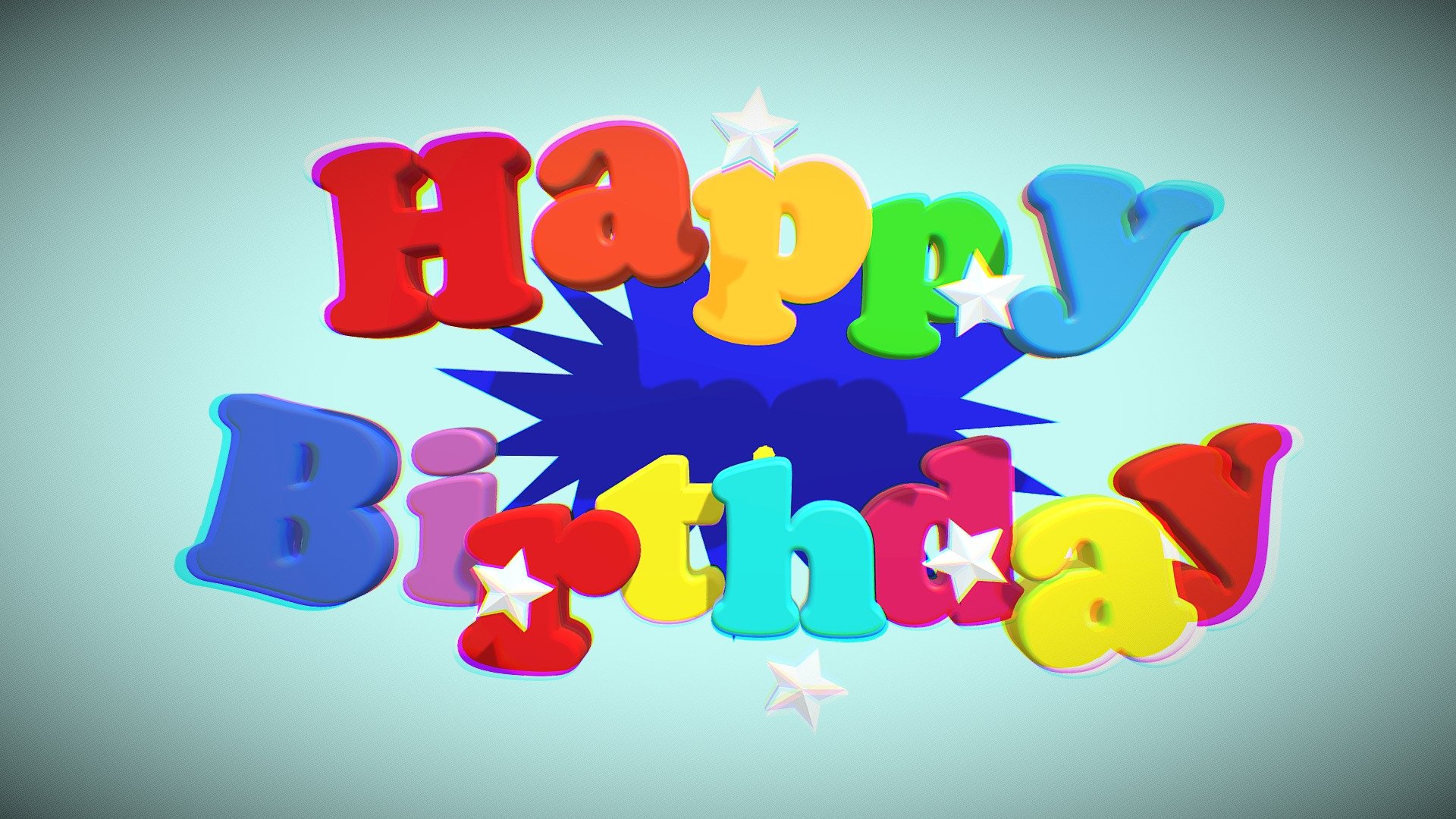 "Happy Birthday" FX for AR animated 3d model