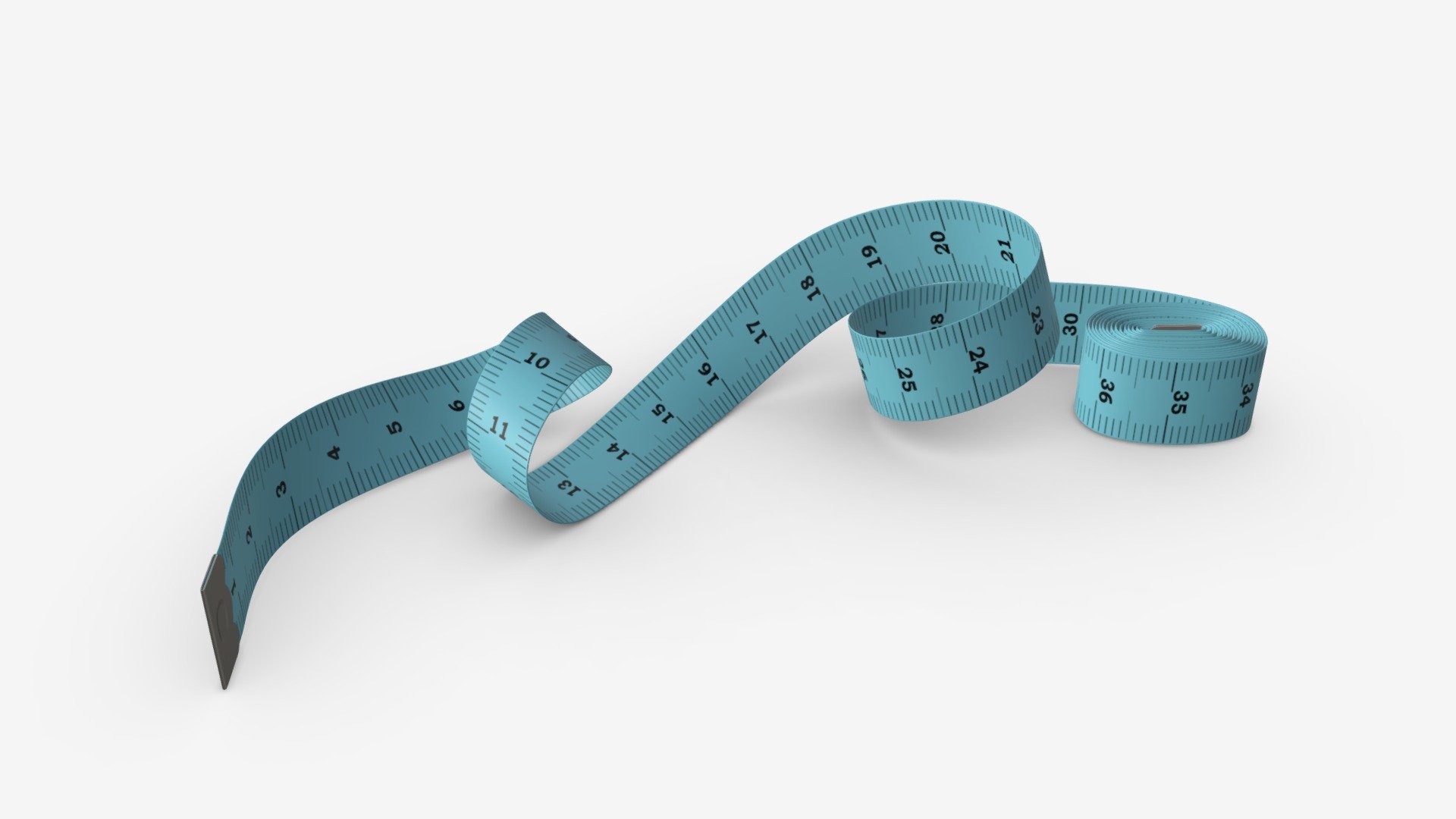 Tailor measuring tape 01 3d model