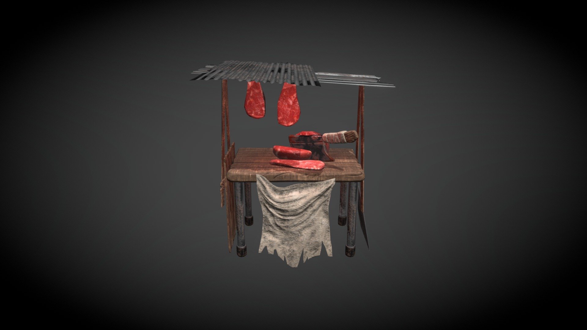 Apocalypse_Butcher_Stand 3d model