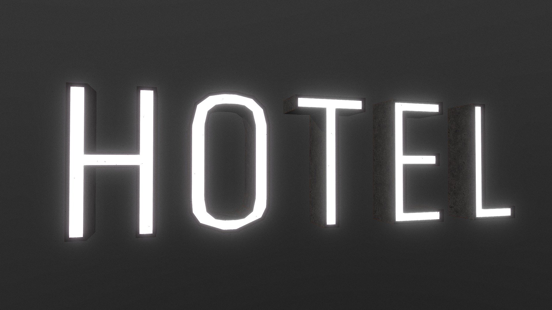 Neon Hotel 3d model