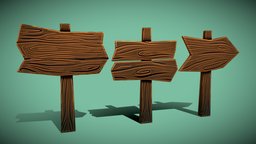 Stylized wood signs