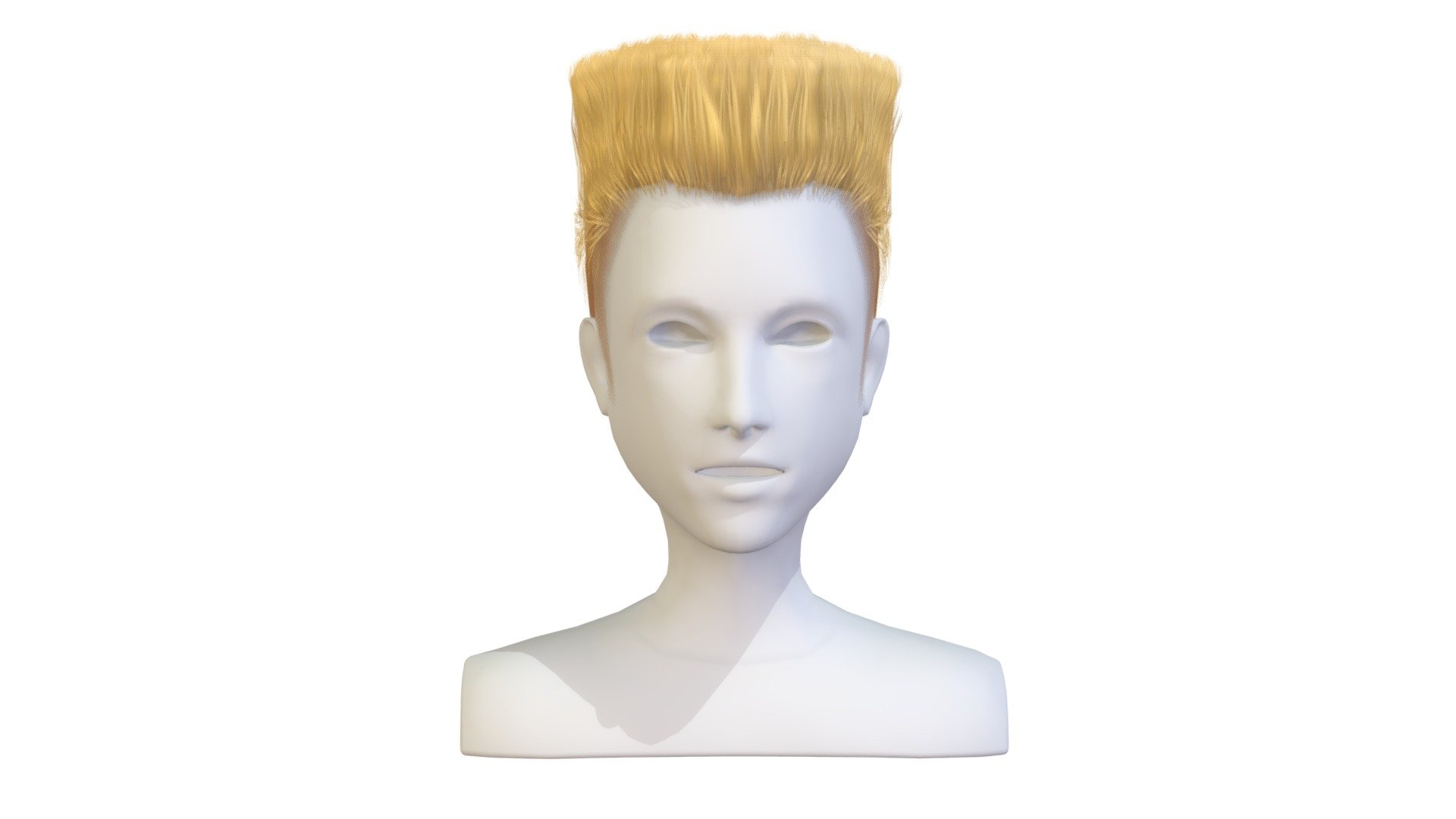 cartoon lush man 018 haircut of short lenght 3d model