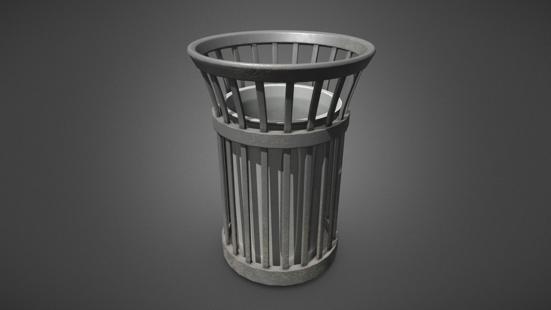 City Garbage Can 3d model