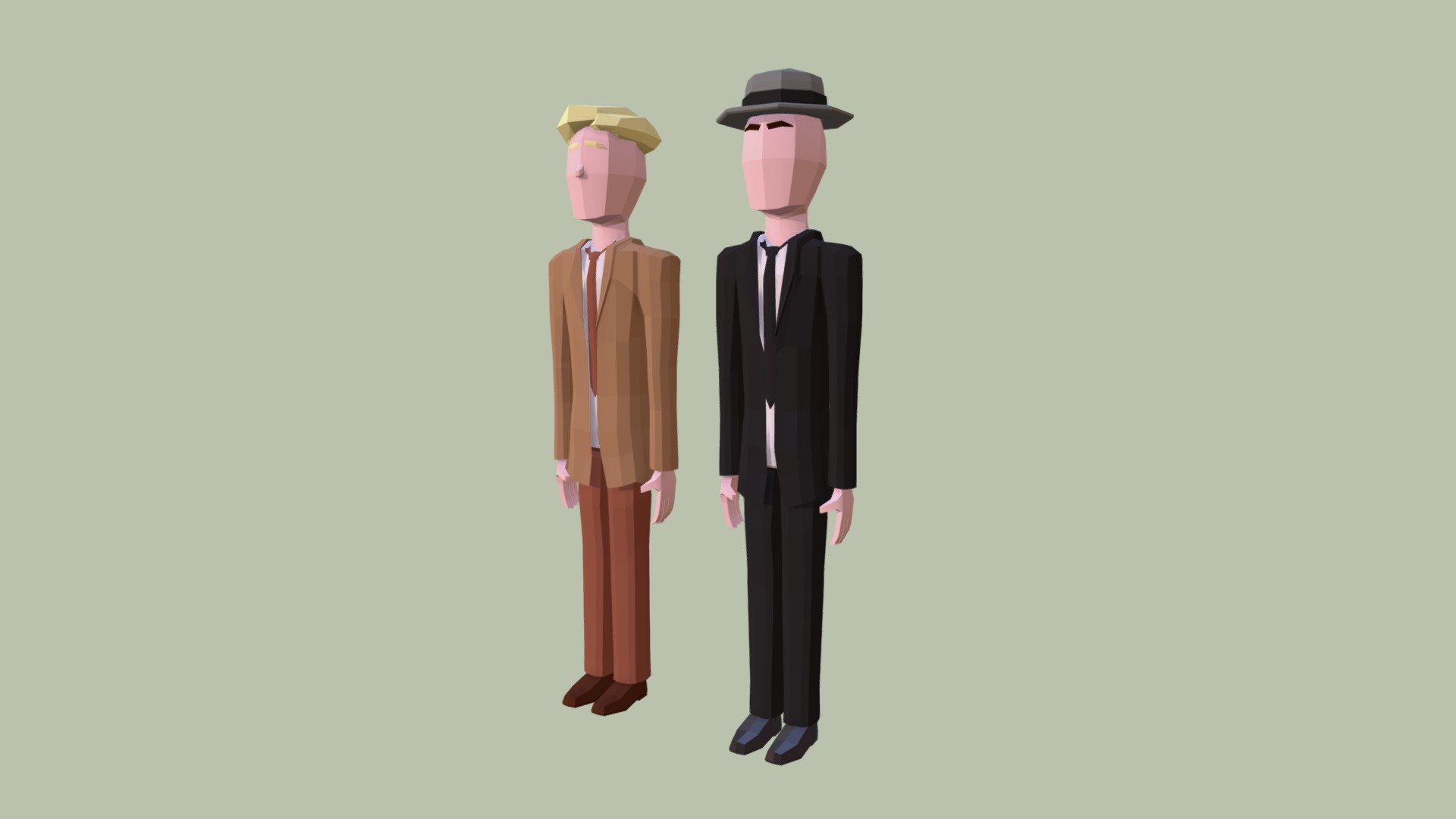 Detective Duo 3d model