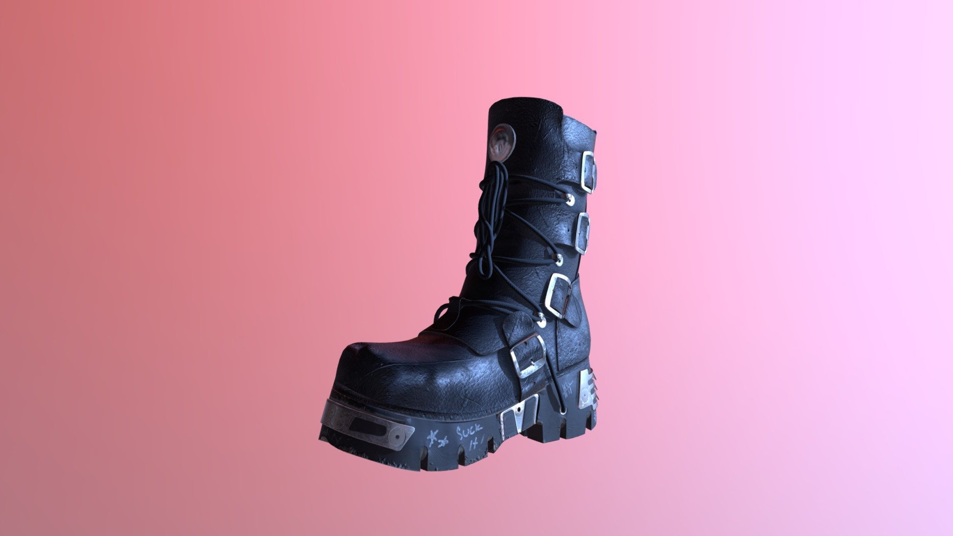 Combat Boot [WIP] 3d model