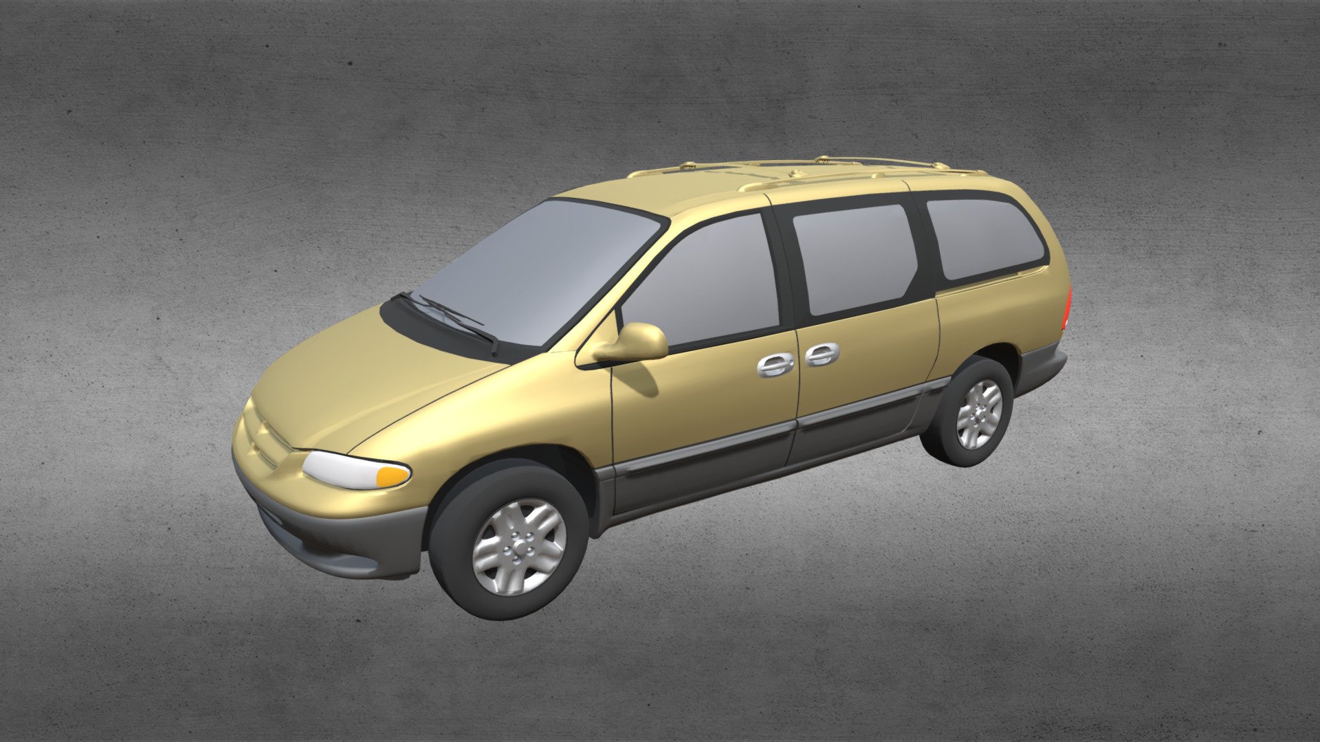 Dodge Caravan1996 3d model