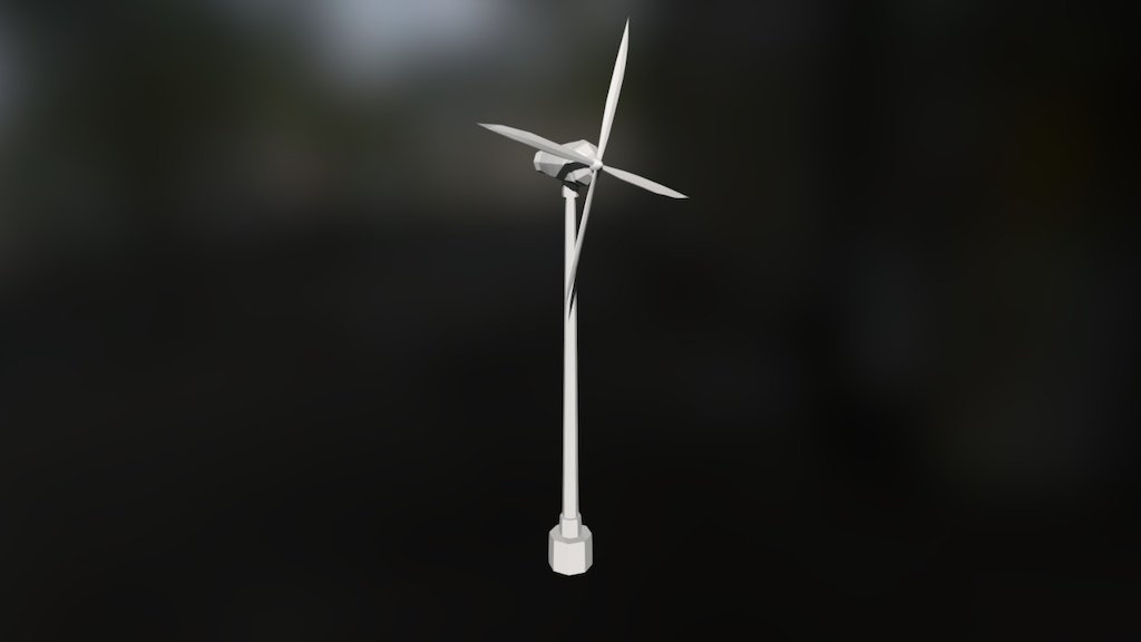 Windmill, Low-Poly 3d model