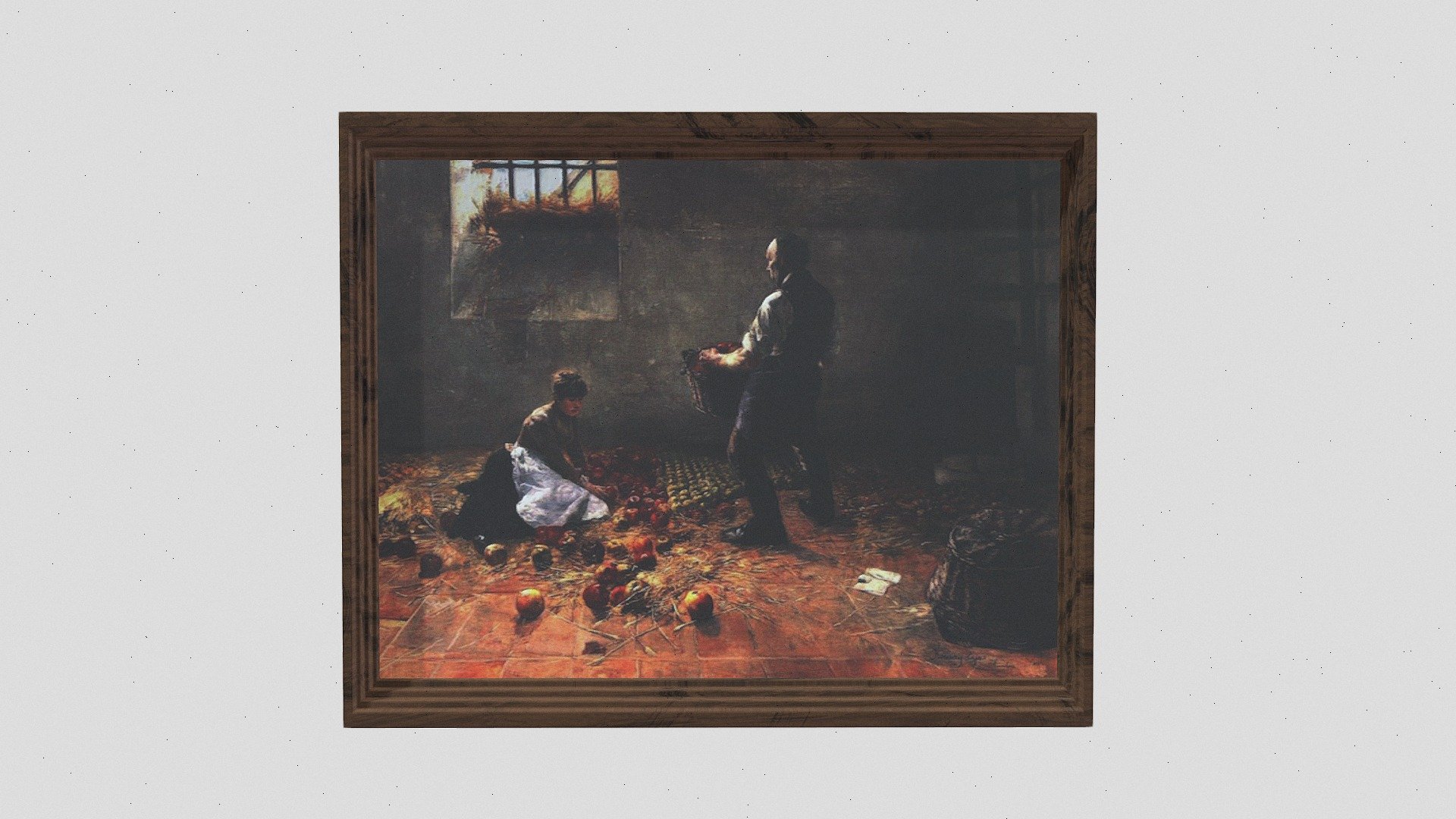 Painting in frame 3d model