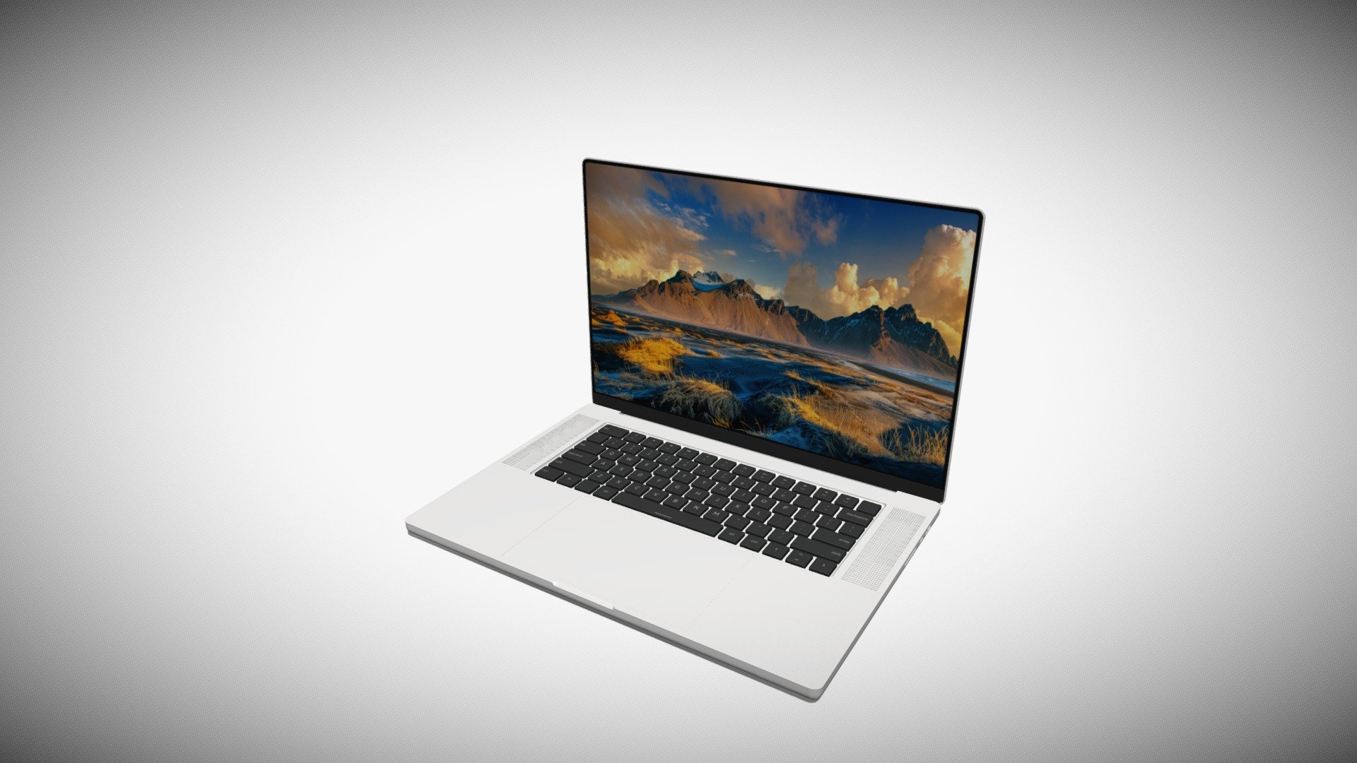 Laptop White 3d model