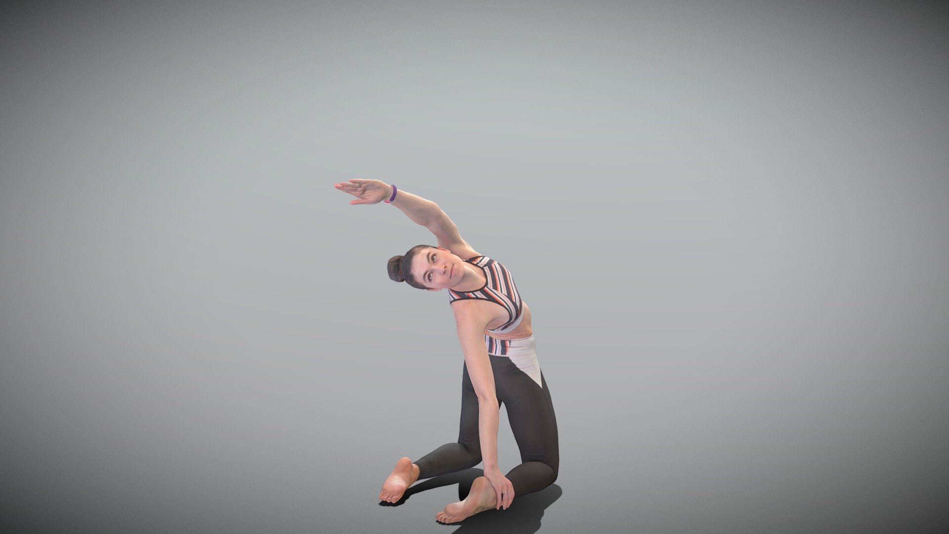 Beautiful woman practicing yoga 446 3d model