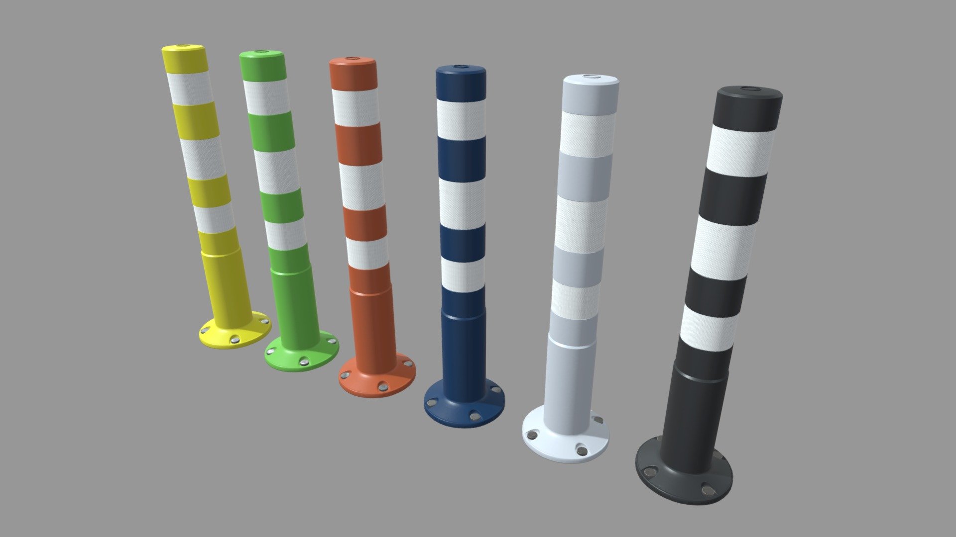 Bollards 02 3d model