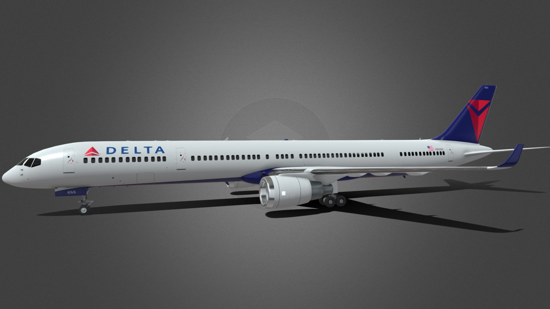 Boeing 757-200w Delta 3d model