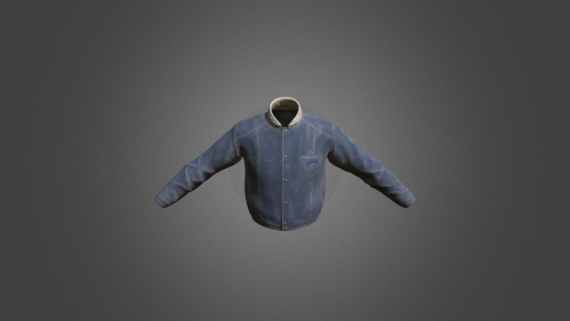 Camel Denim Jacket 3d model