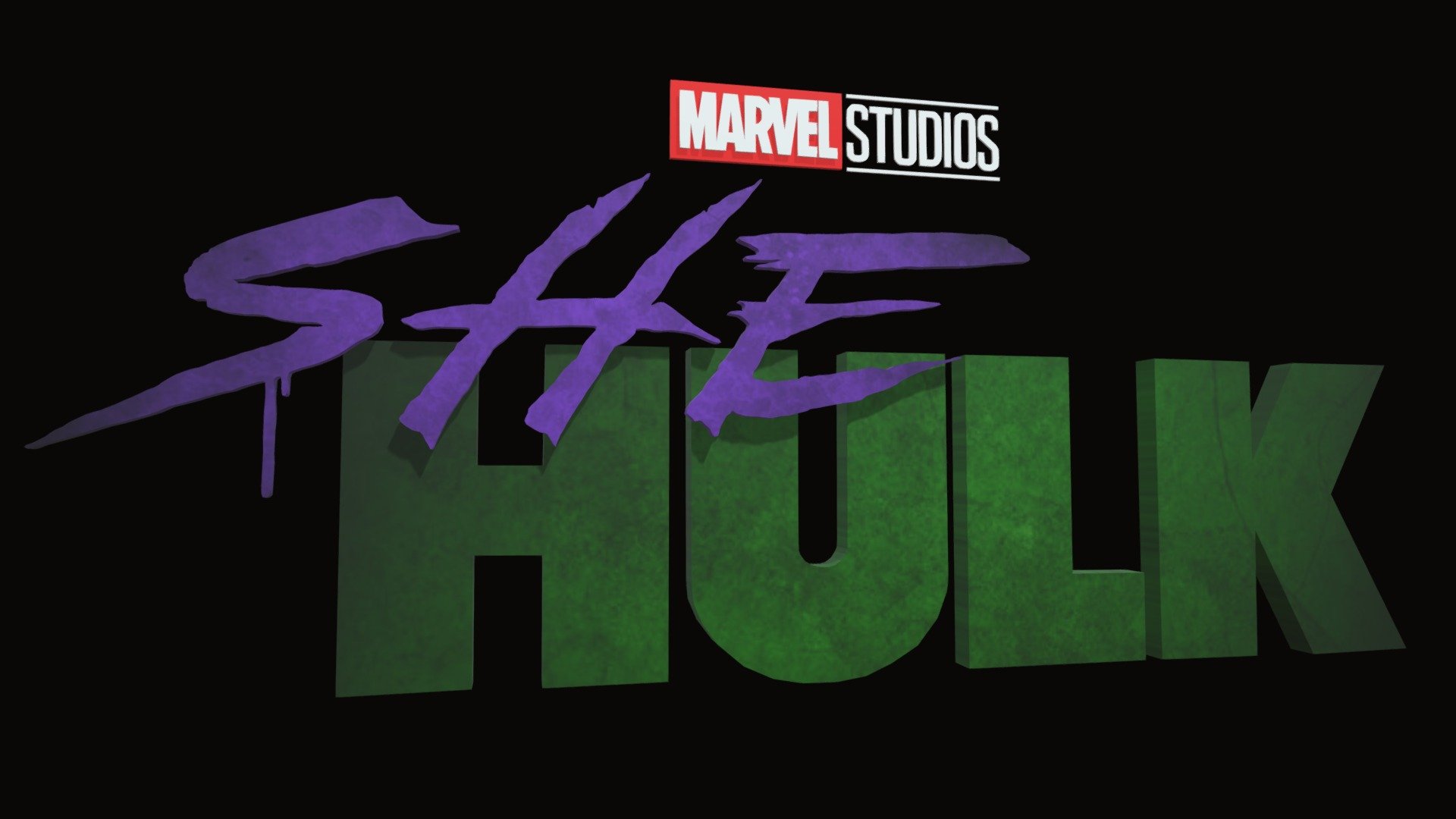 She Hulk Disney Plus Logo Marvel 3d model